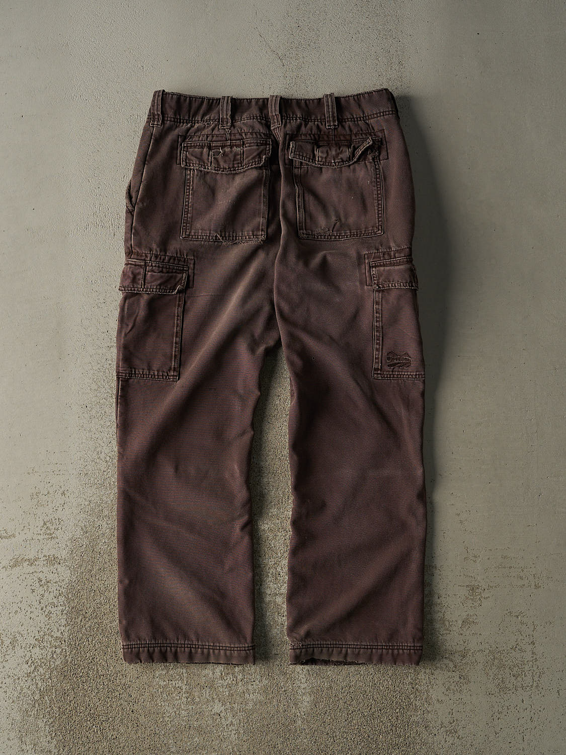 Vintage 90s Brown Wind River Cargo Fleece Lined Work Pants (34x30) - Image 2