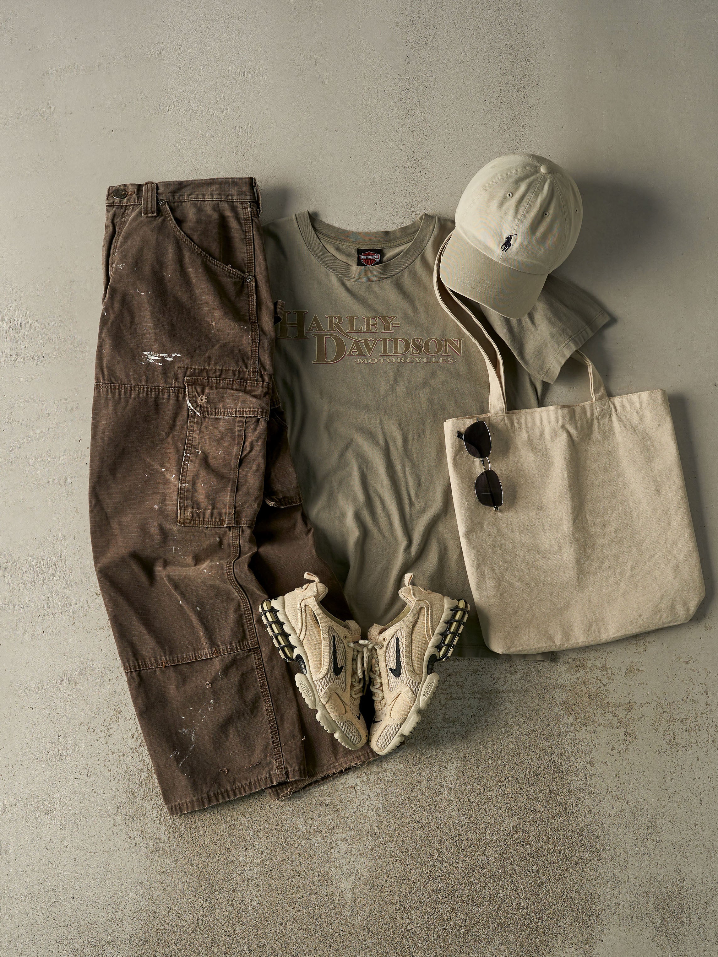 Vintage 90s Brown Wrangler Riggs Carpenter Work Pants (35x30) - Image 2