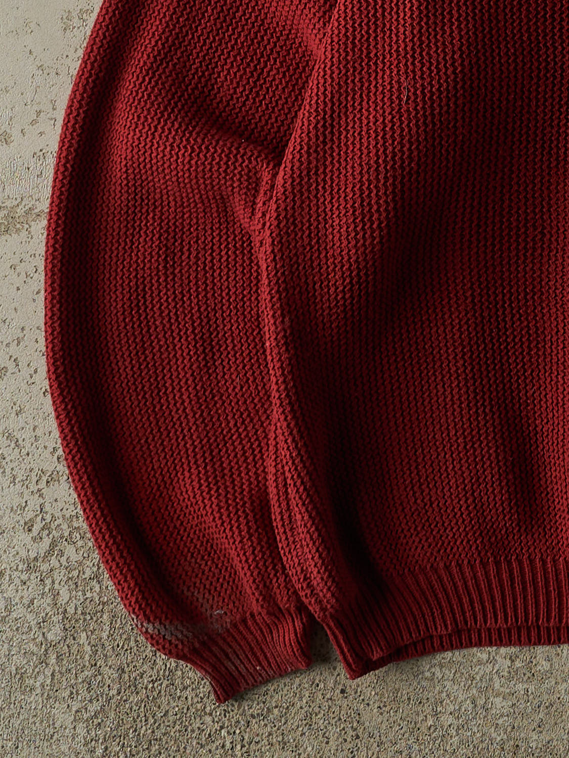 Vintage 90s Burgundy Izod Embroidered Knit (L) - Image 3