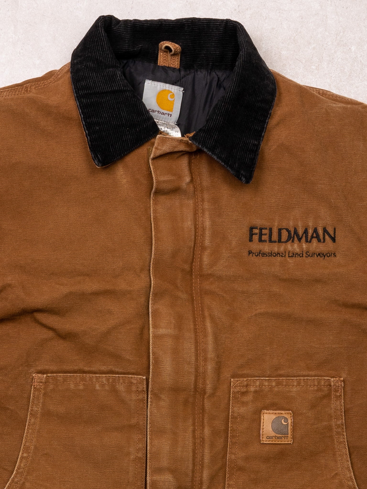 Vintage 90s Camel + Black Carhartt 'Feldman' WIP Arcan Jacket (M) - Image 2