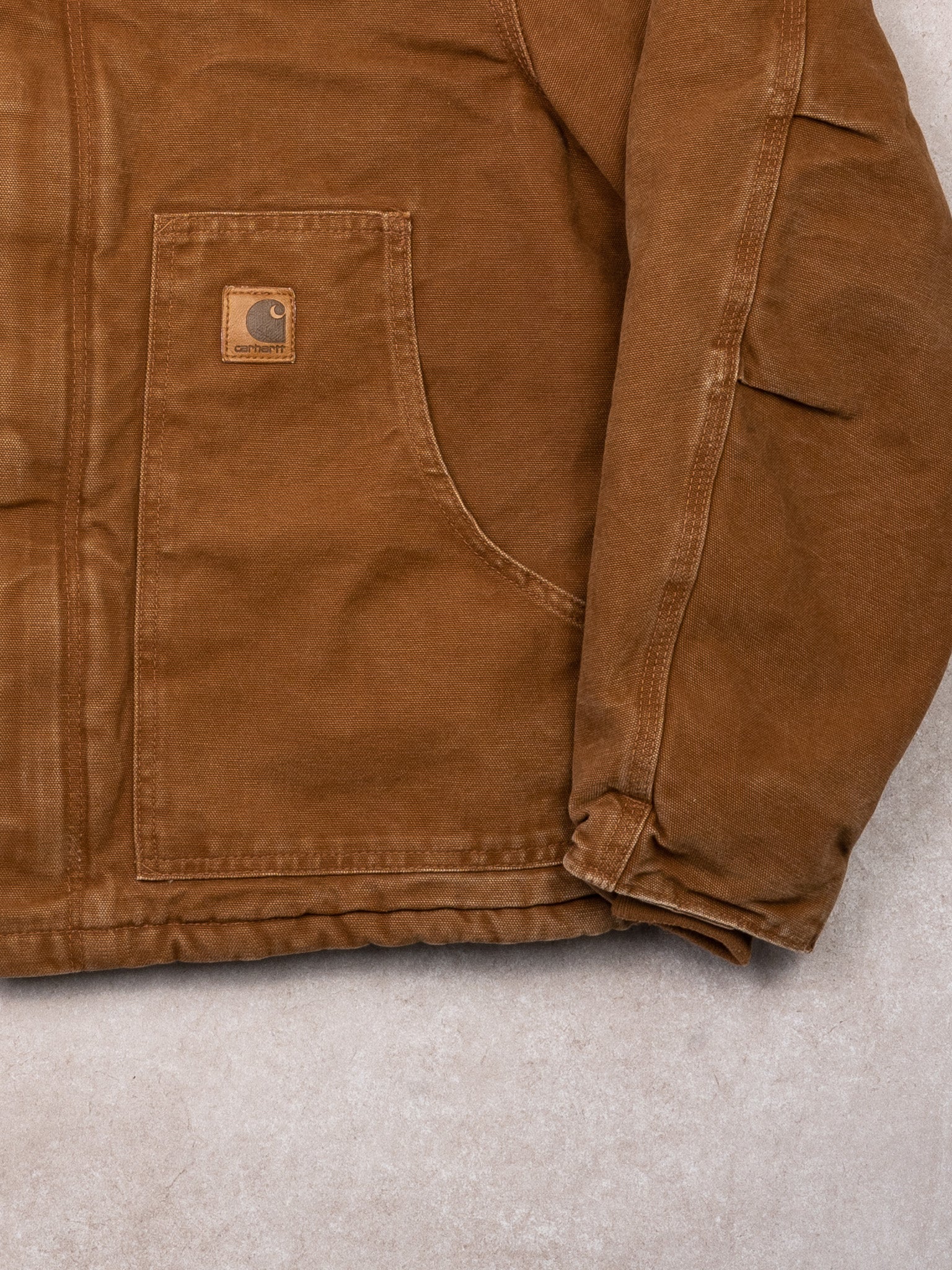 Vintage 90s Camel + Black Carhartt 'Feldman' WIP Arcan Jacket (M) - Image 3