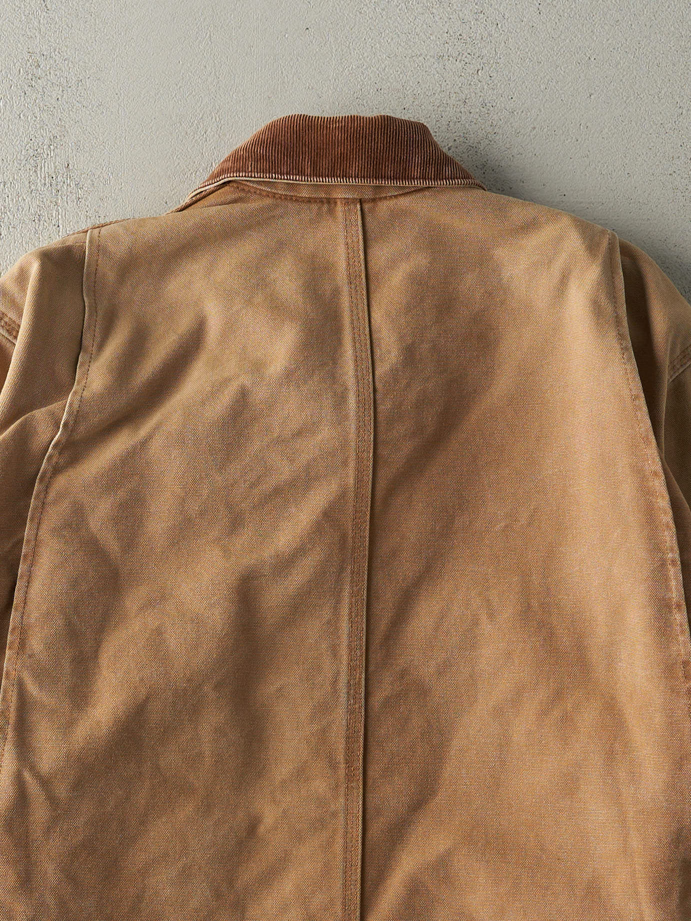 Vintage 90s Camel Carhartt Blanket Lined Chore Jacket (M) - Image 5