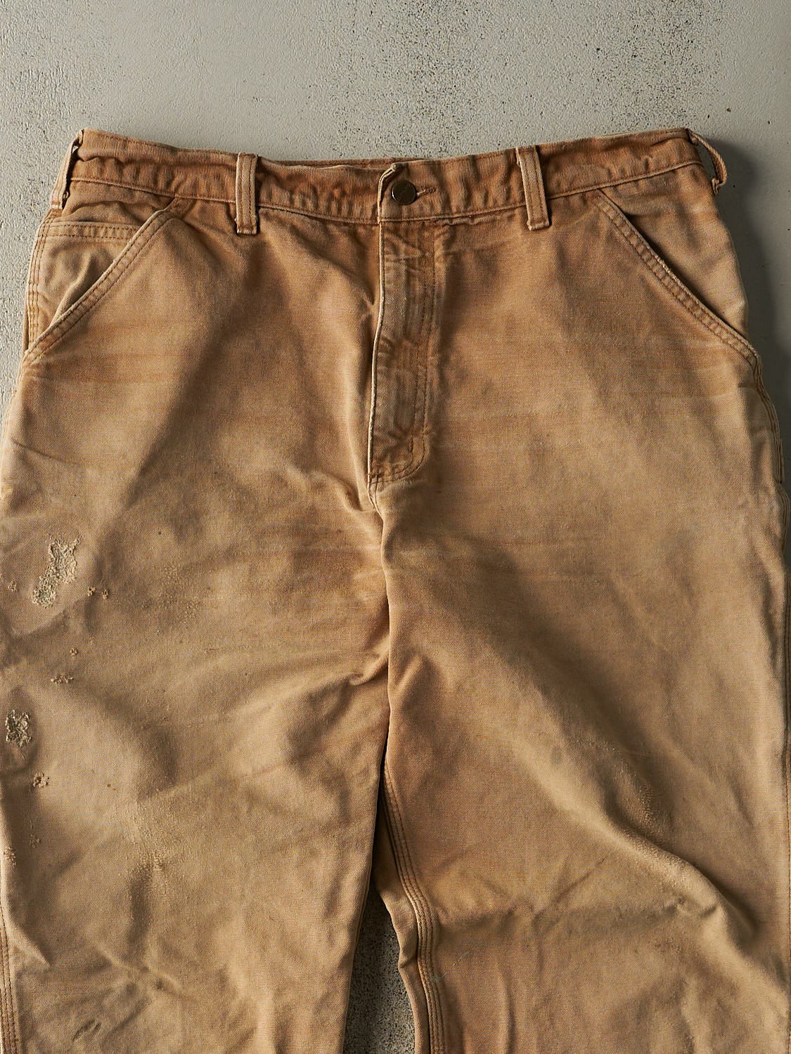 Vintage 90s Camel Carhartt Carpenter Pants (34x30.5) - Image 3