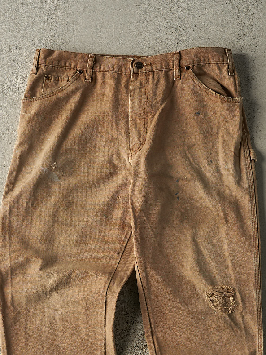 Vintage 90s Camel Dickies Carpenter Work Pants (36x27.5) - Image 3