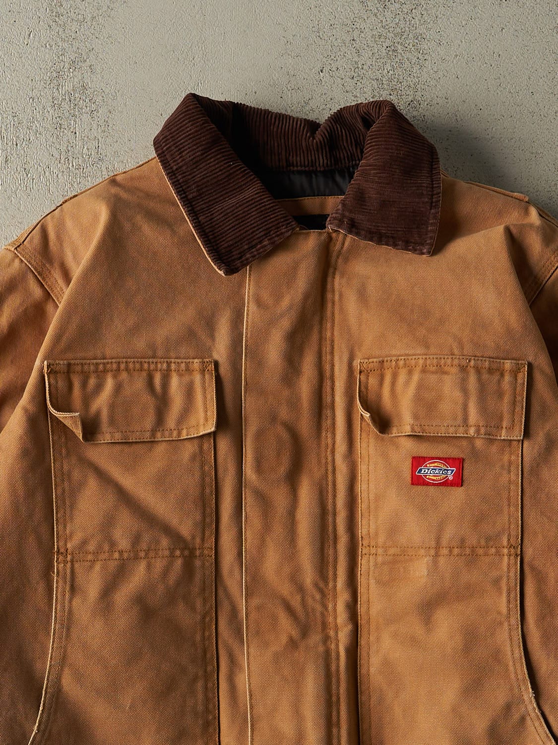 Vintage 90s Camel Dickies L Pocket Work Jacket (L) - Image 4