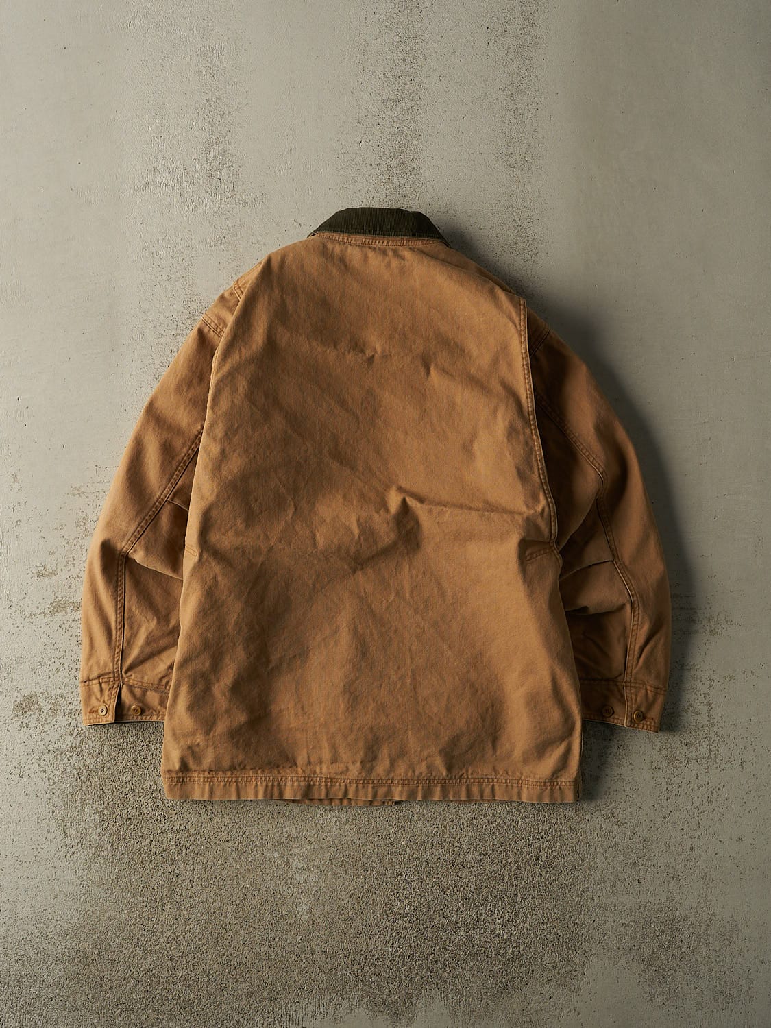 Vintage 90s Camel LL Bean Flannel Lined Chore Jacket (M/L) - Image 3