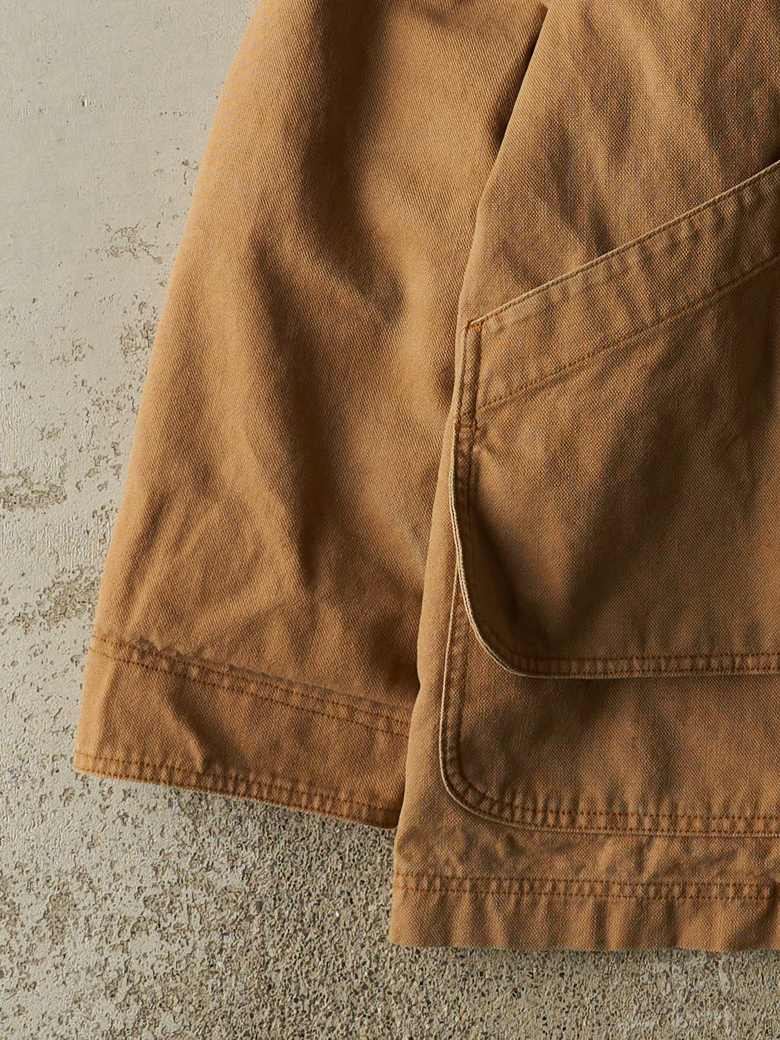 Vintage 90s Camel LL Bean Flannel Lined Chore Jacket (M/L) - Image 5