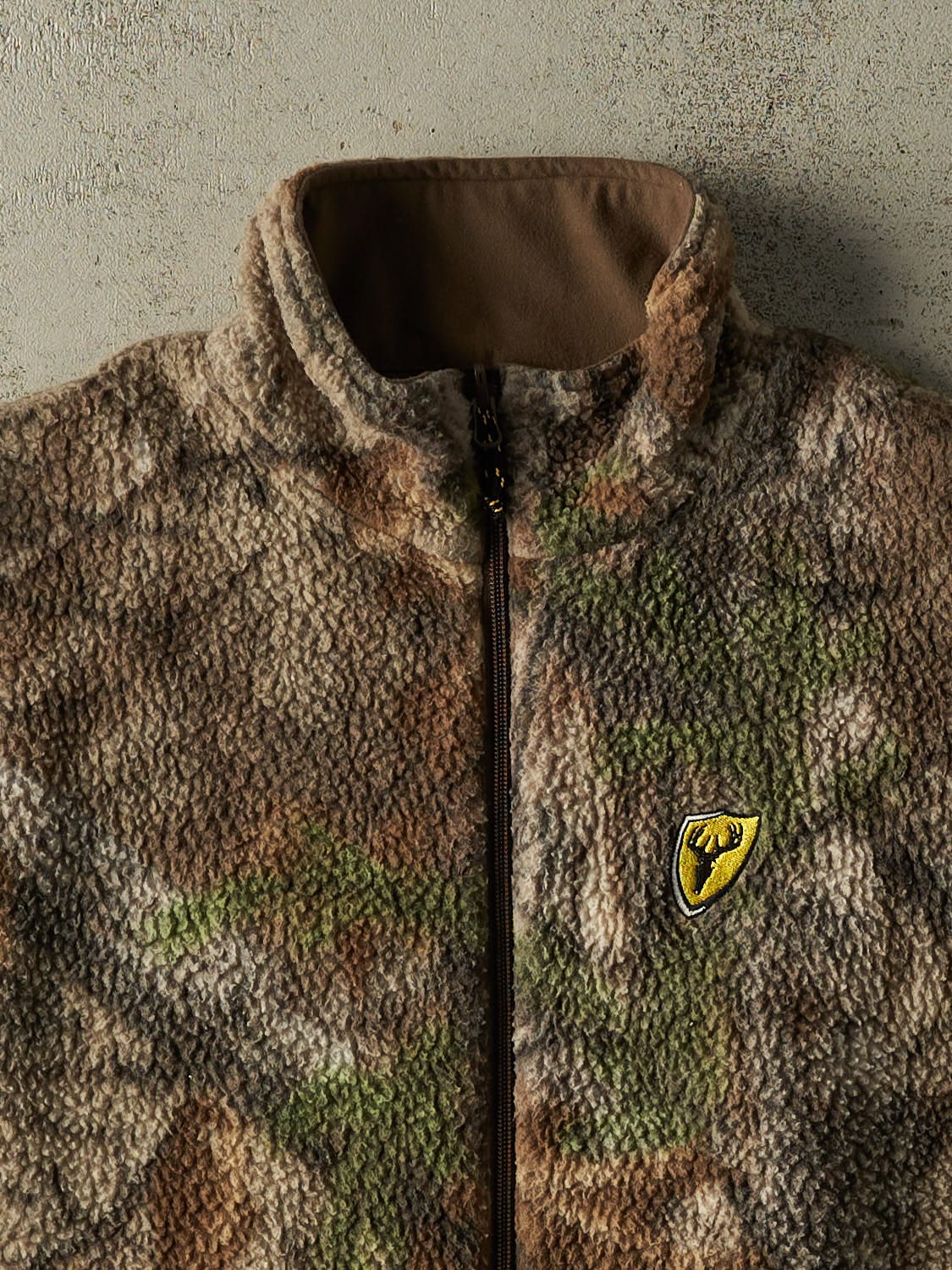 Vintage 90s Camo Fleece Vest (M/L) - Image 2