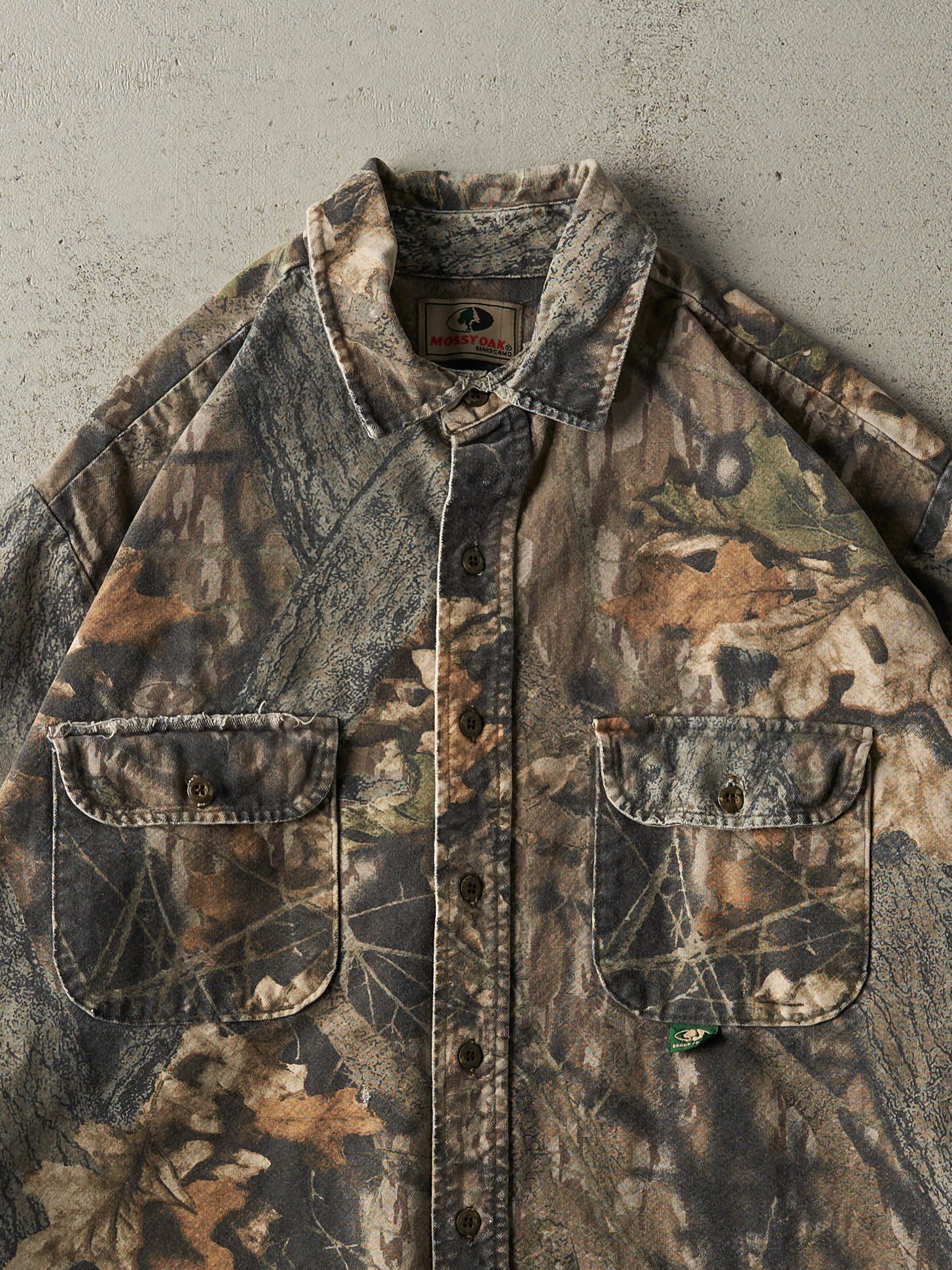 Vintage 90s Camo Mossy Oak Button Up Long Sleeve (XL) - Image 2