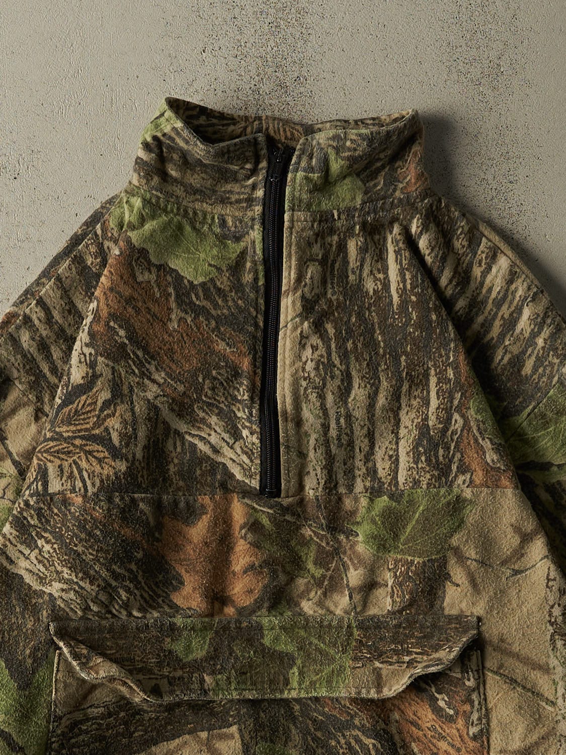 Vintage 90s Camo Realtree x Deer Skin Quarter Zip Pullover (L/XL) - Image 2