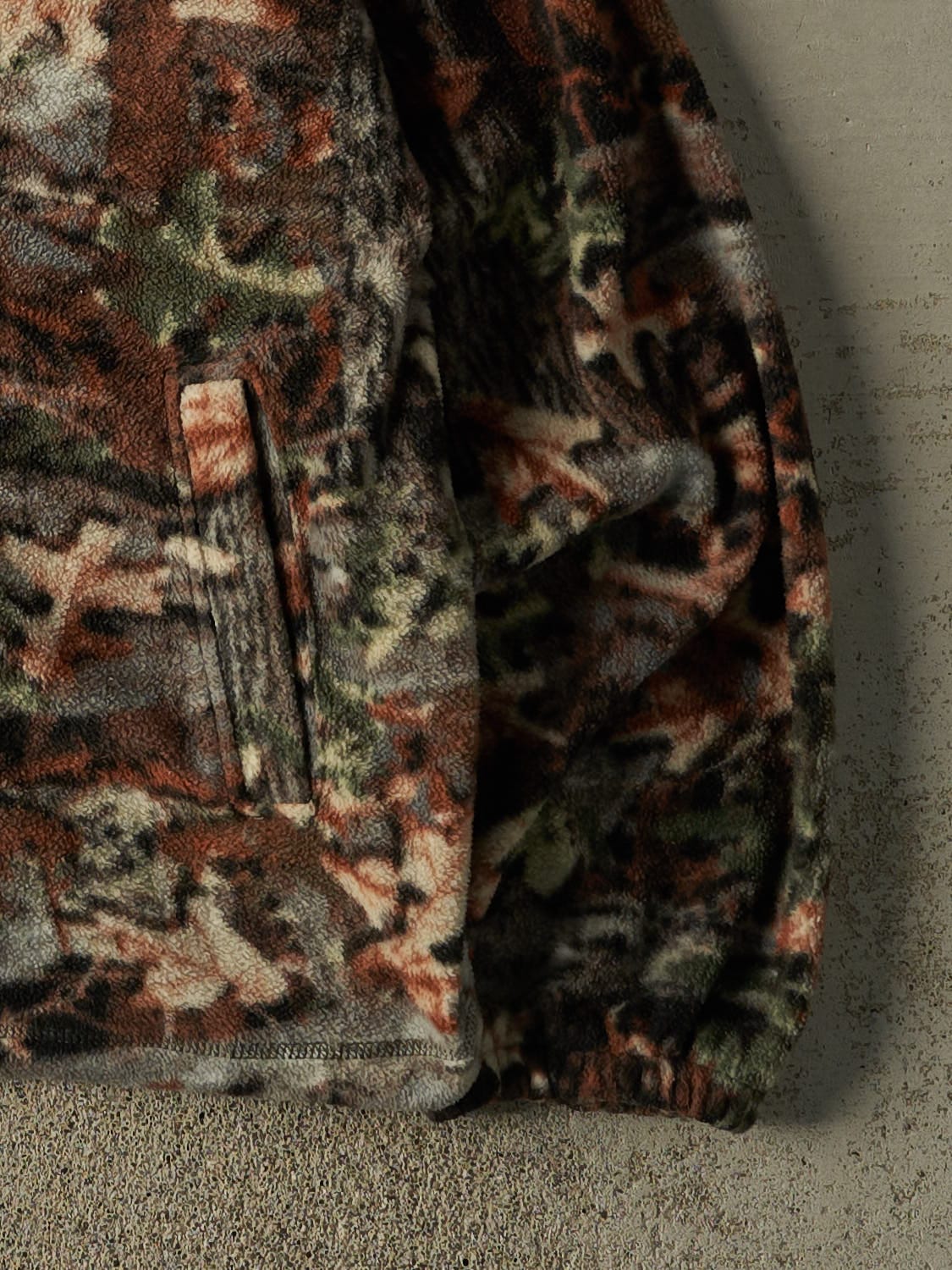 Vintage 90s Camo Zip Up Fleece (L/XL) - Image 4