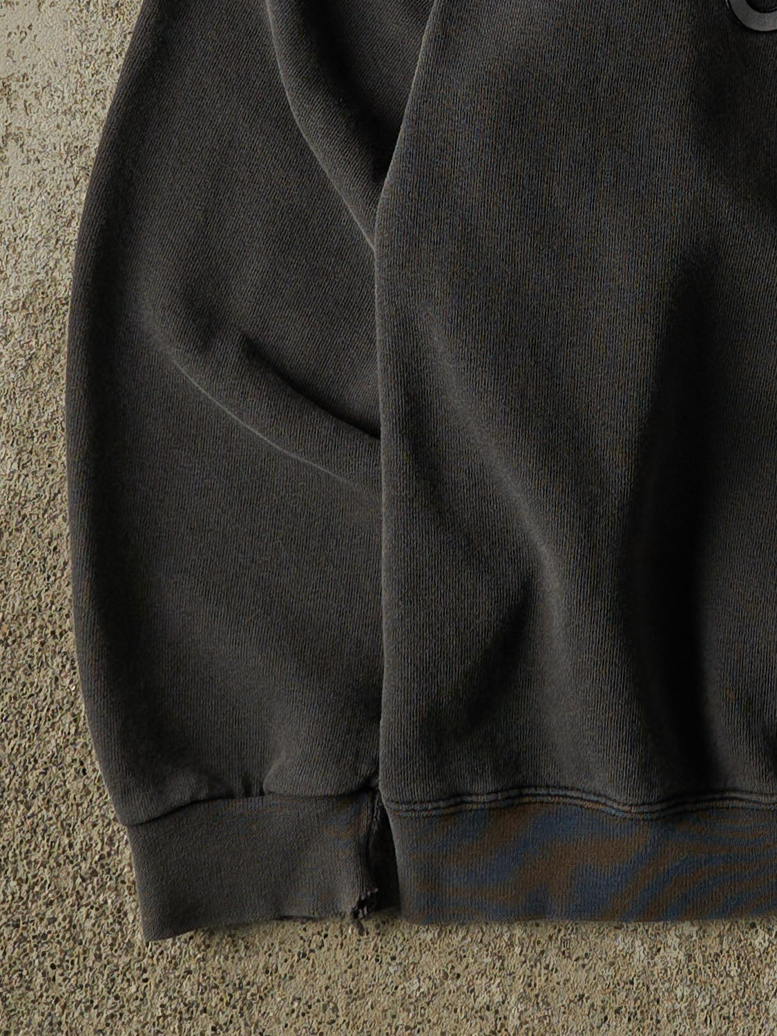 Vintage 90s Charcoal Grey Adidas Logo Crewneck (XS/S) - Image 3