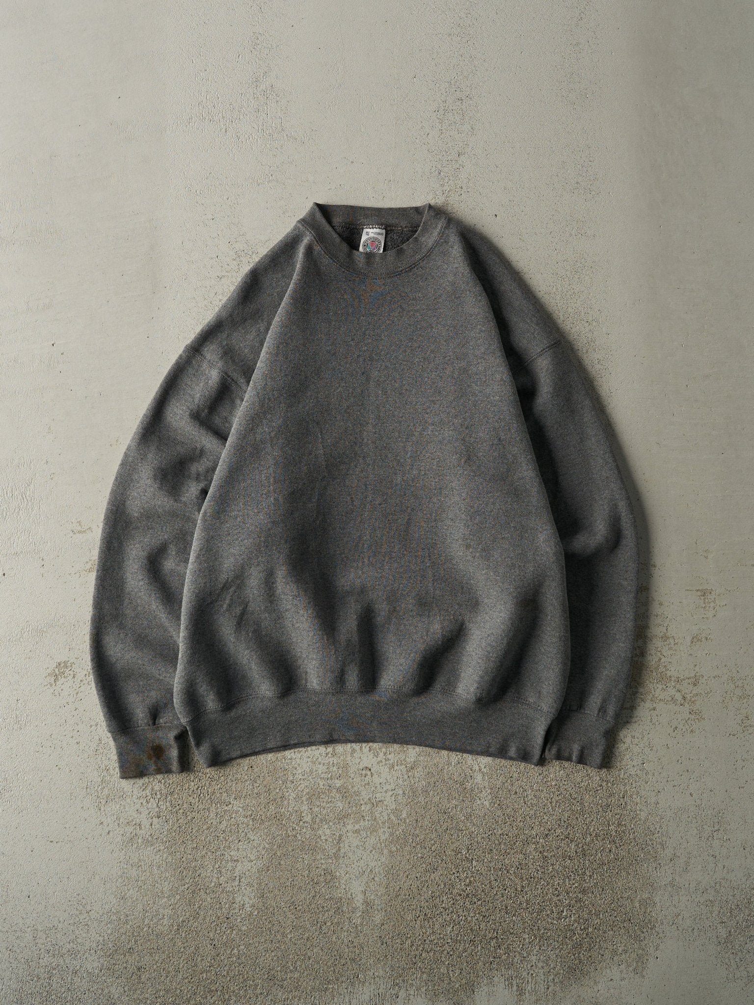 Vintage 90s Charcoal Grey Blank Crewneck (L/XL)