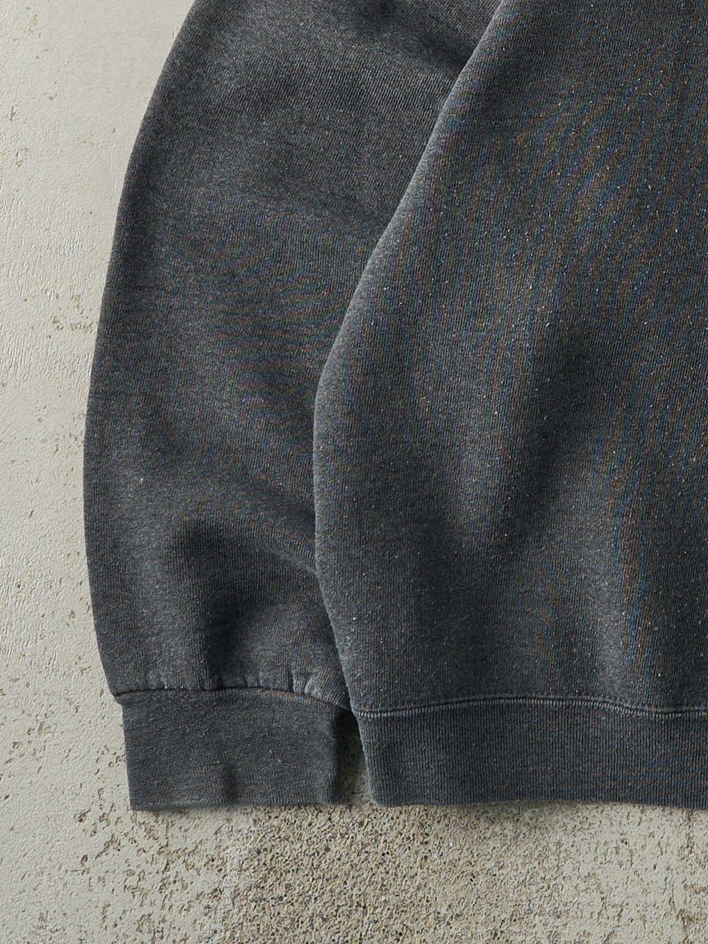 Vintage 90s Charcoal Grey Blank Crewneck (M) - Image 3