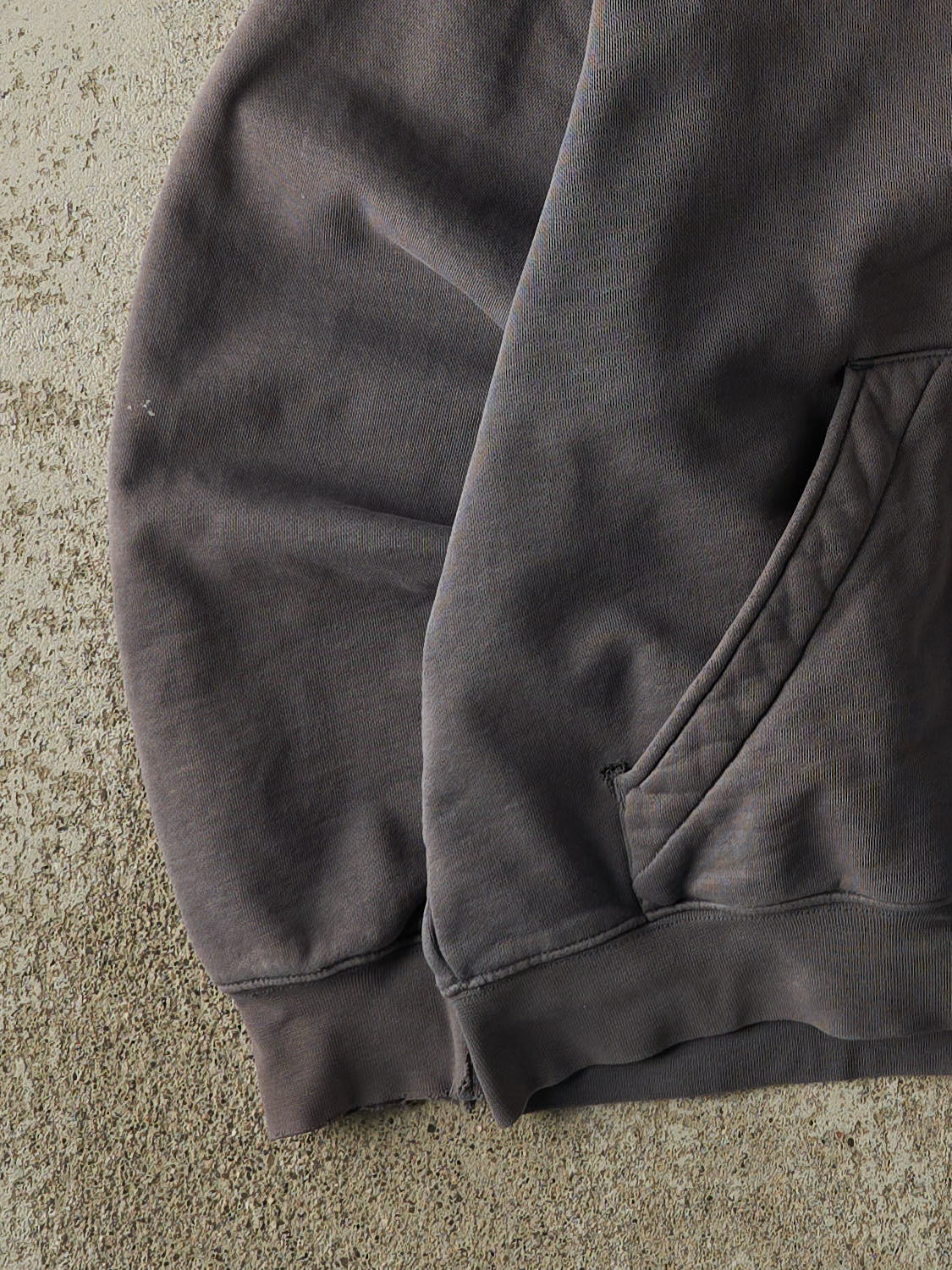 Vintage 90s Charcoal Grey Columbia Embroidered Hoodie (M) - Image 3