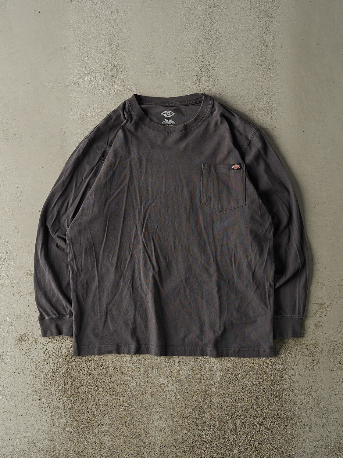 Vintage Y2K Charcoal Grey Dickies Blank Pocket Long Sleeve (XL)