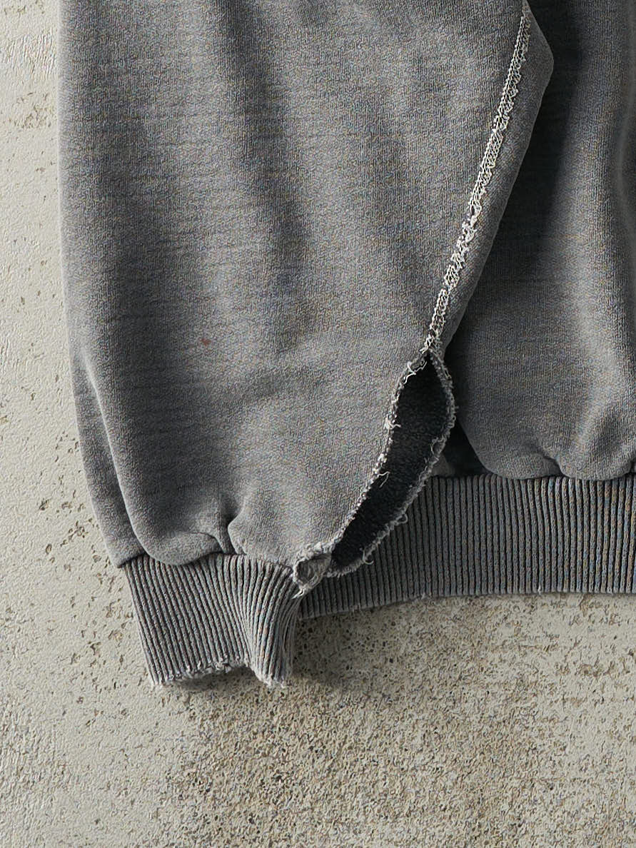 Vintage 90s Faded Charcoal Grey Embroidered Wind River Crewneck (XL) - Image 3