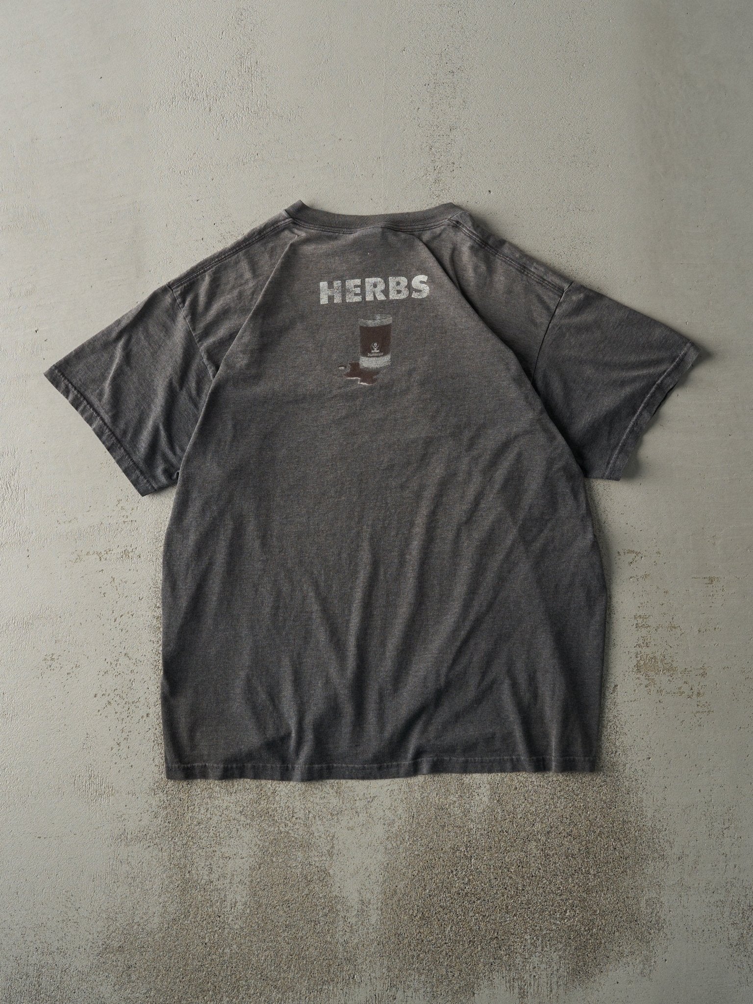 Vintage 90s Faded Grey Jagermeister Tee (M/L) - Image 2