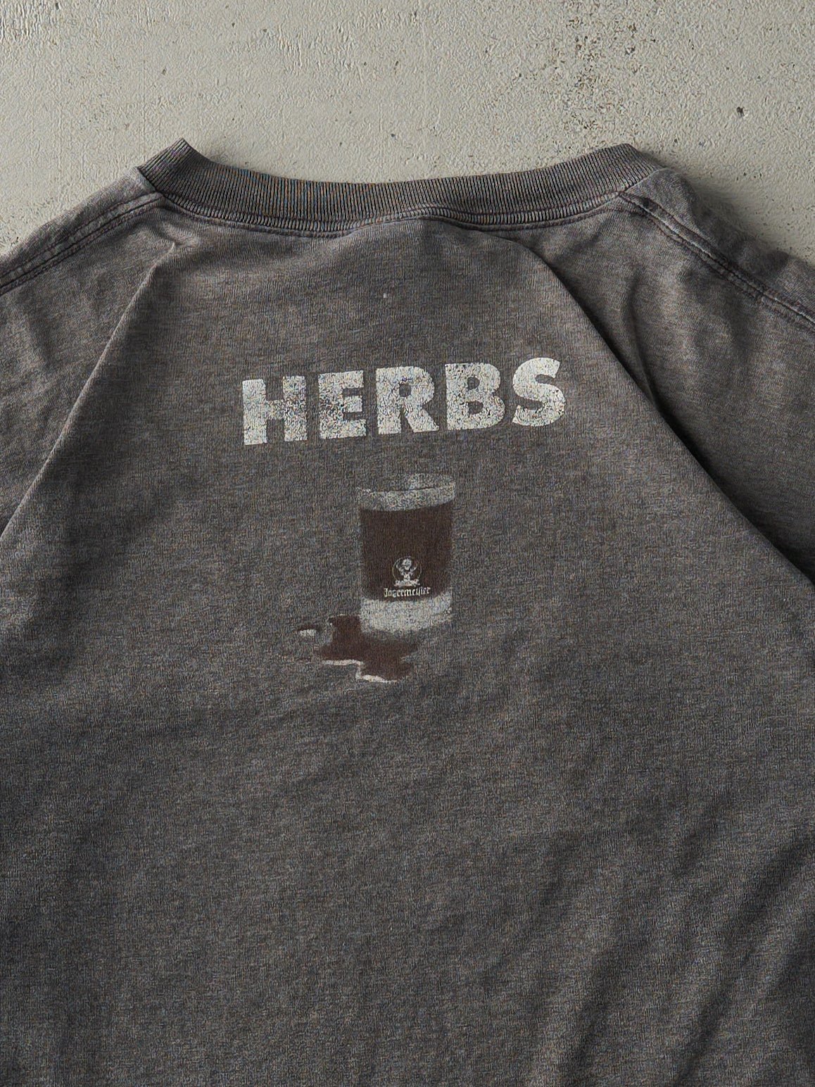 Vintage 90s Faded Grey Jagermeister Tee (M/L) - Image 4