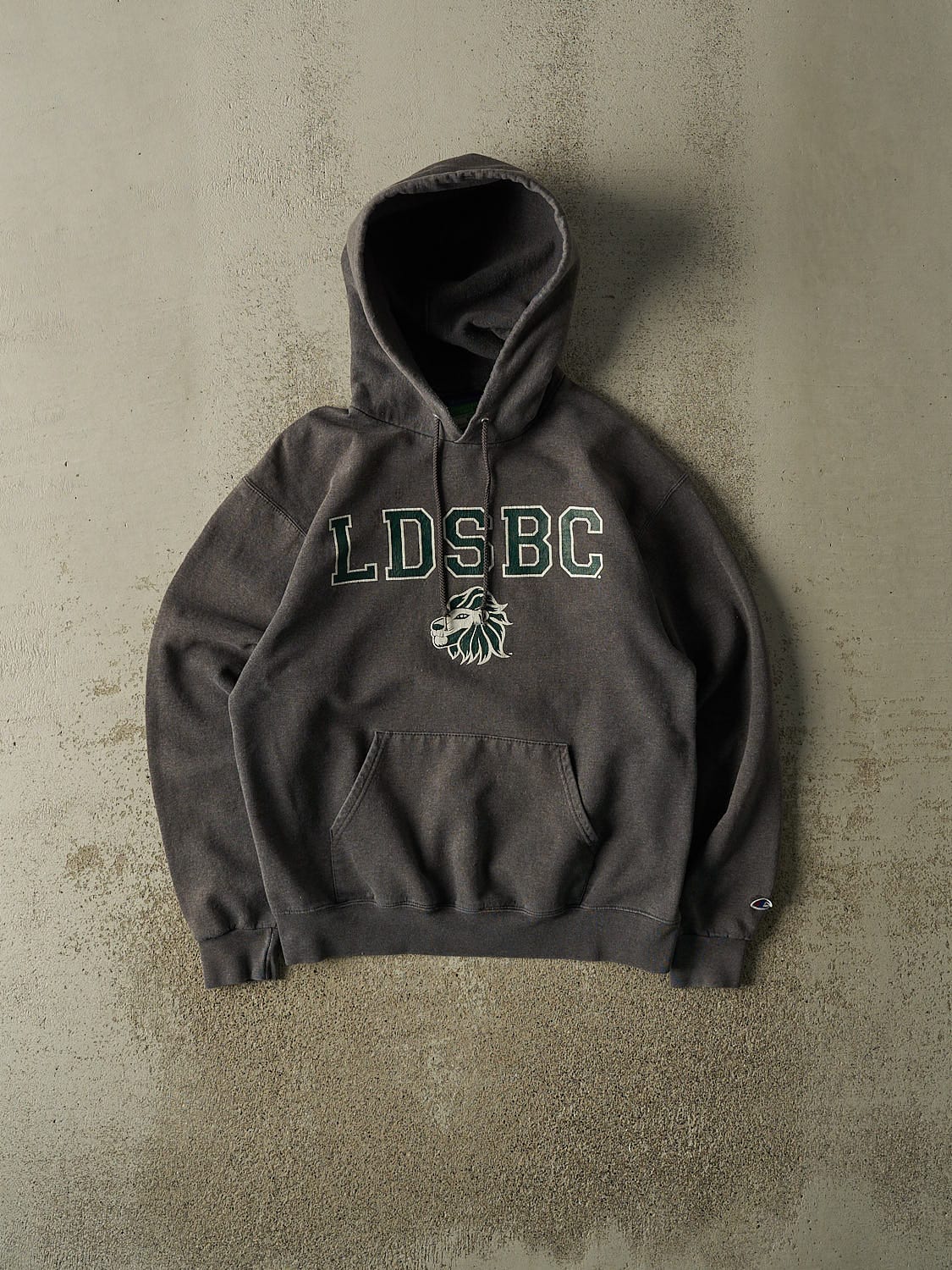 Vintage Y2K Charcoal Grey LDSBC Hoodie (S/M)