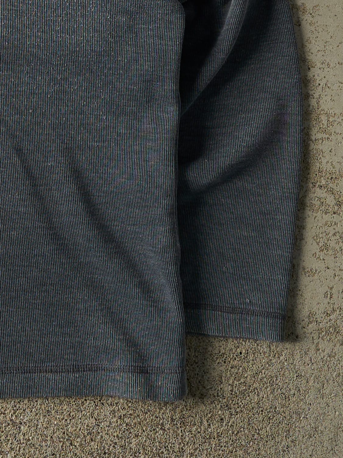 Vintage 90s Charcoal Grey Marlboro V Neck Lightweight Knit (S/M) - Image 3
