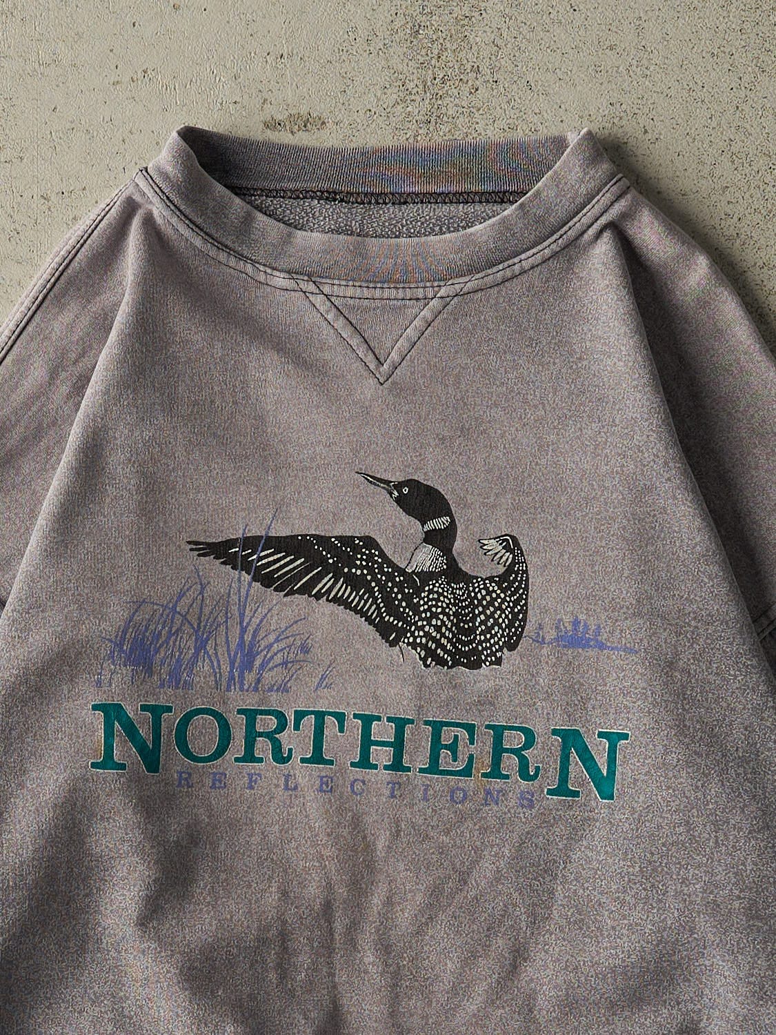 Vintage 90s Charcoal Grey Northern Reflections Crewneck (XS/S) - Image 2