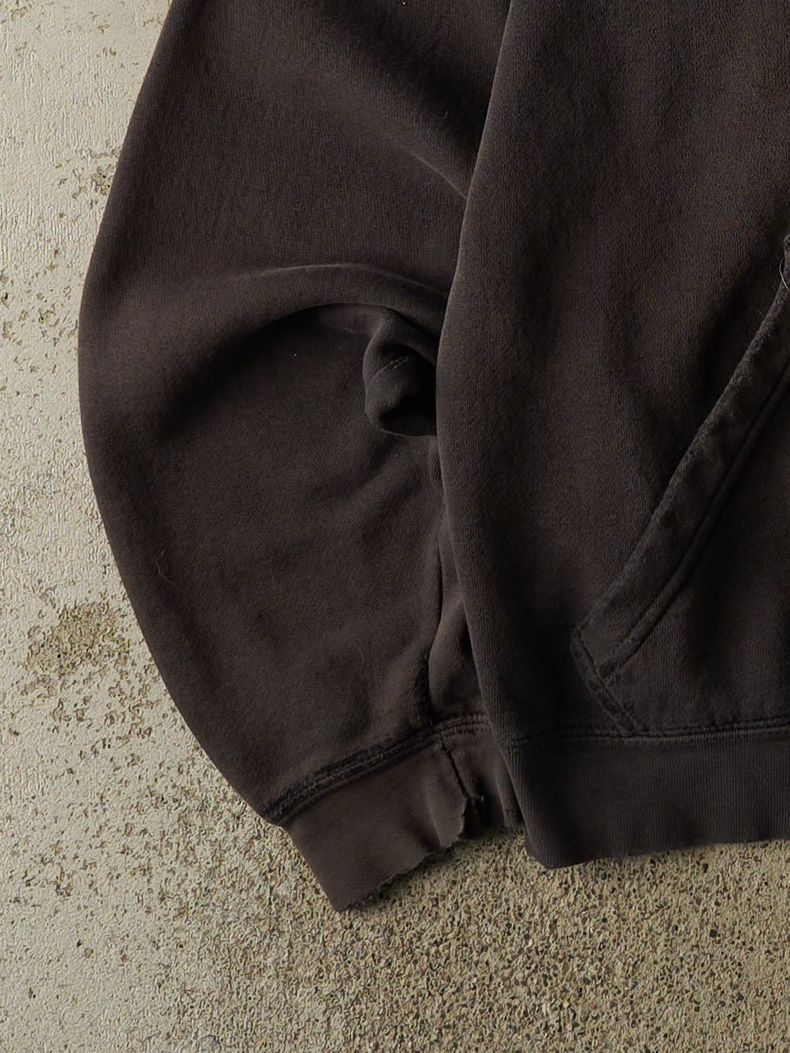Vintage 90s Charcoal Grey Oregon Football Hoodie (L/XL) - Image 3