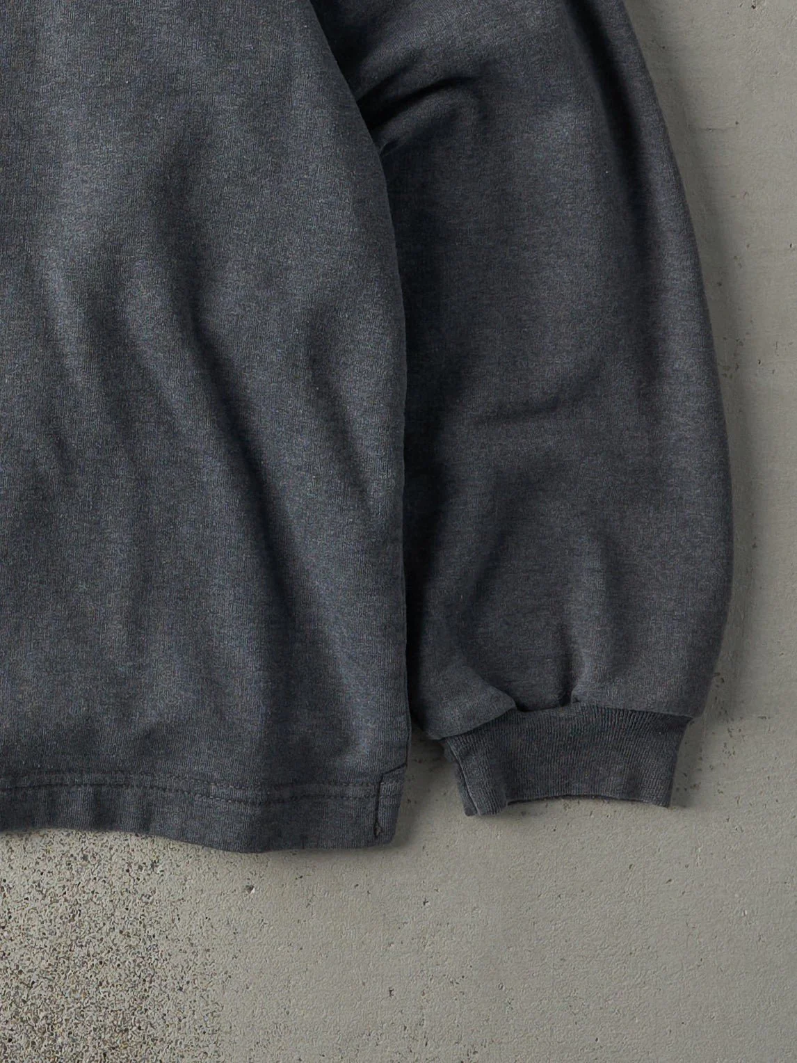 Vintage 90s Charcoal Grey Reebok Quarter Zip Crewneck (L) - Image 3