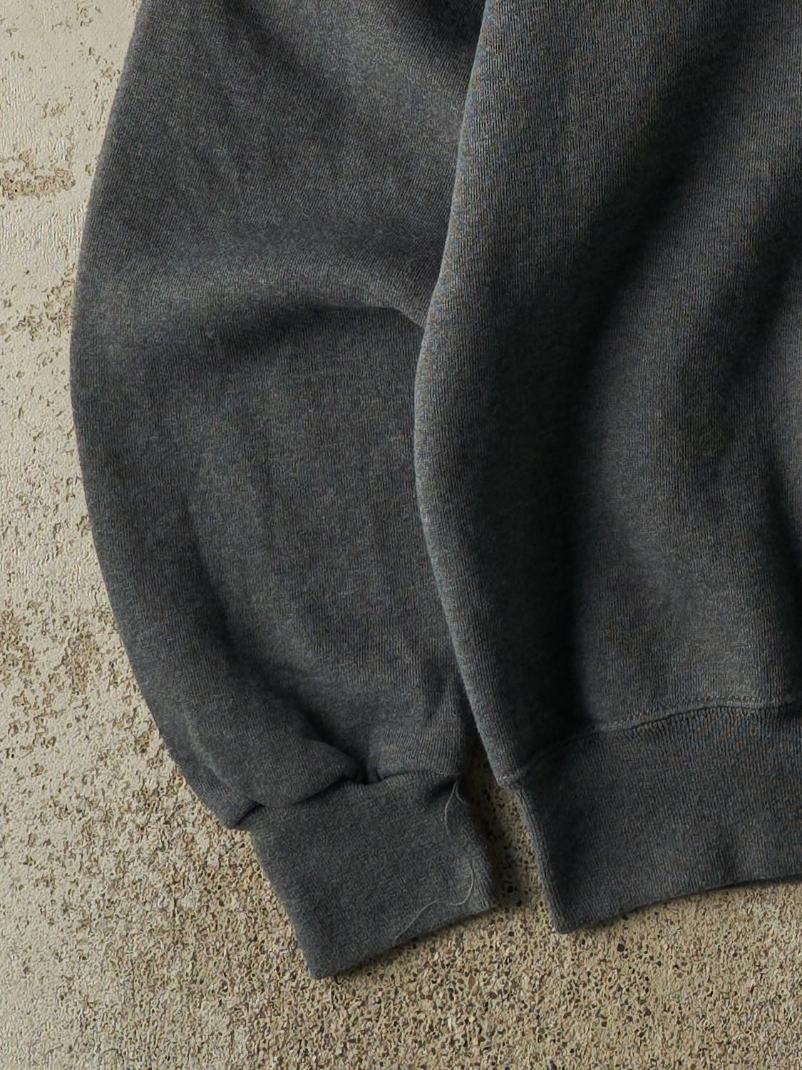 Vintage 90s Charcoal Grey Russell Athletic Blank Crewneck (XL/XXL) - Image 3