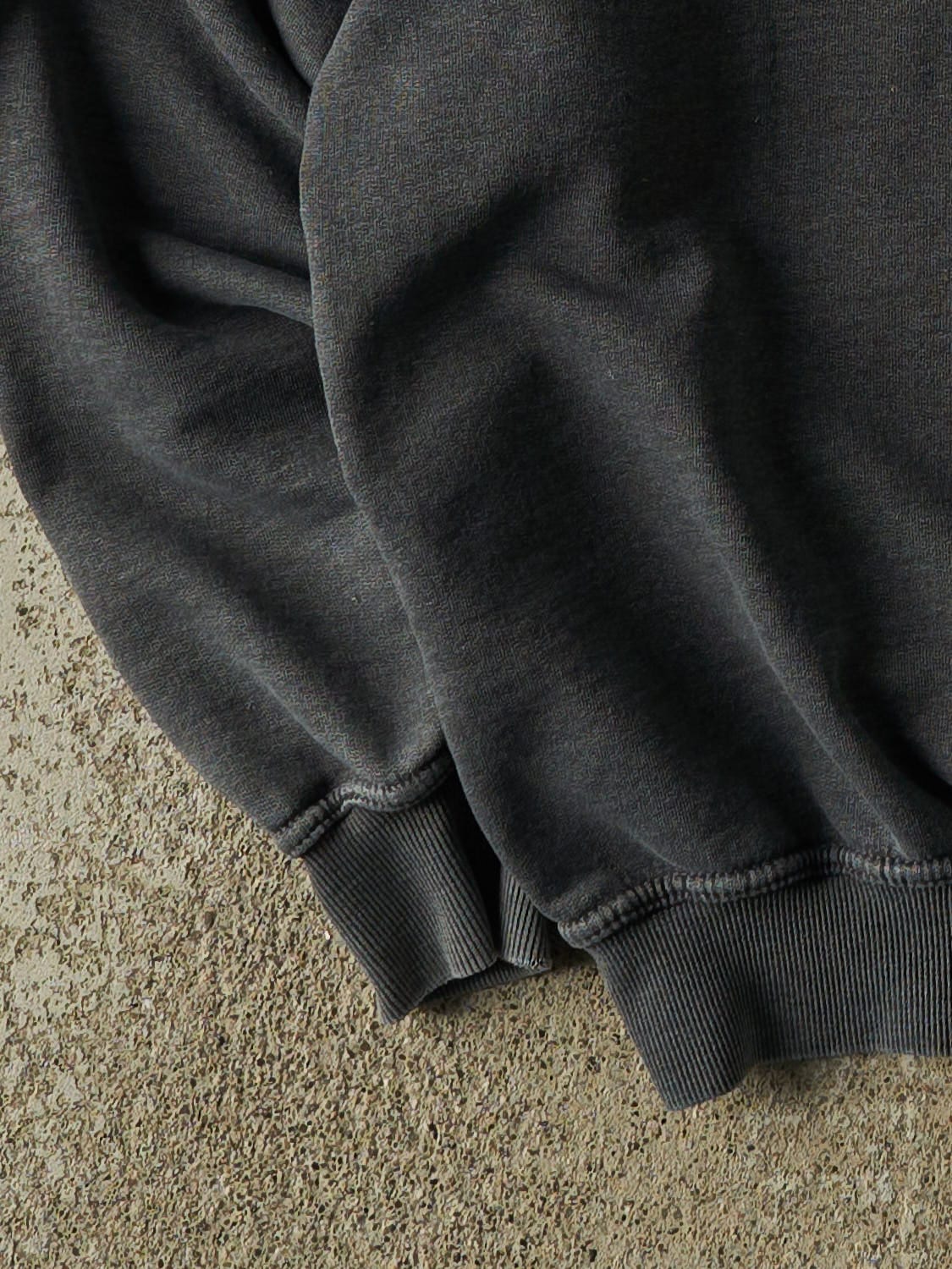 Vintage 90s Charcoal Grey Russell Athletic Blank Crewneck (L) - Image 3