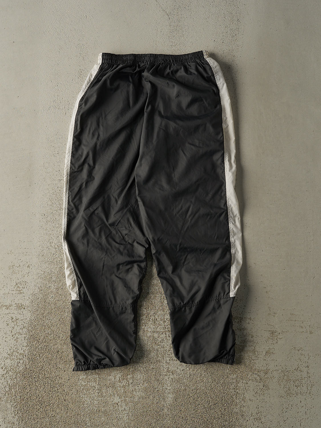 Vintage 90s Charcoal Grey & White Nike Embroidered Track Pants (26x27) - Image 2