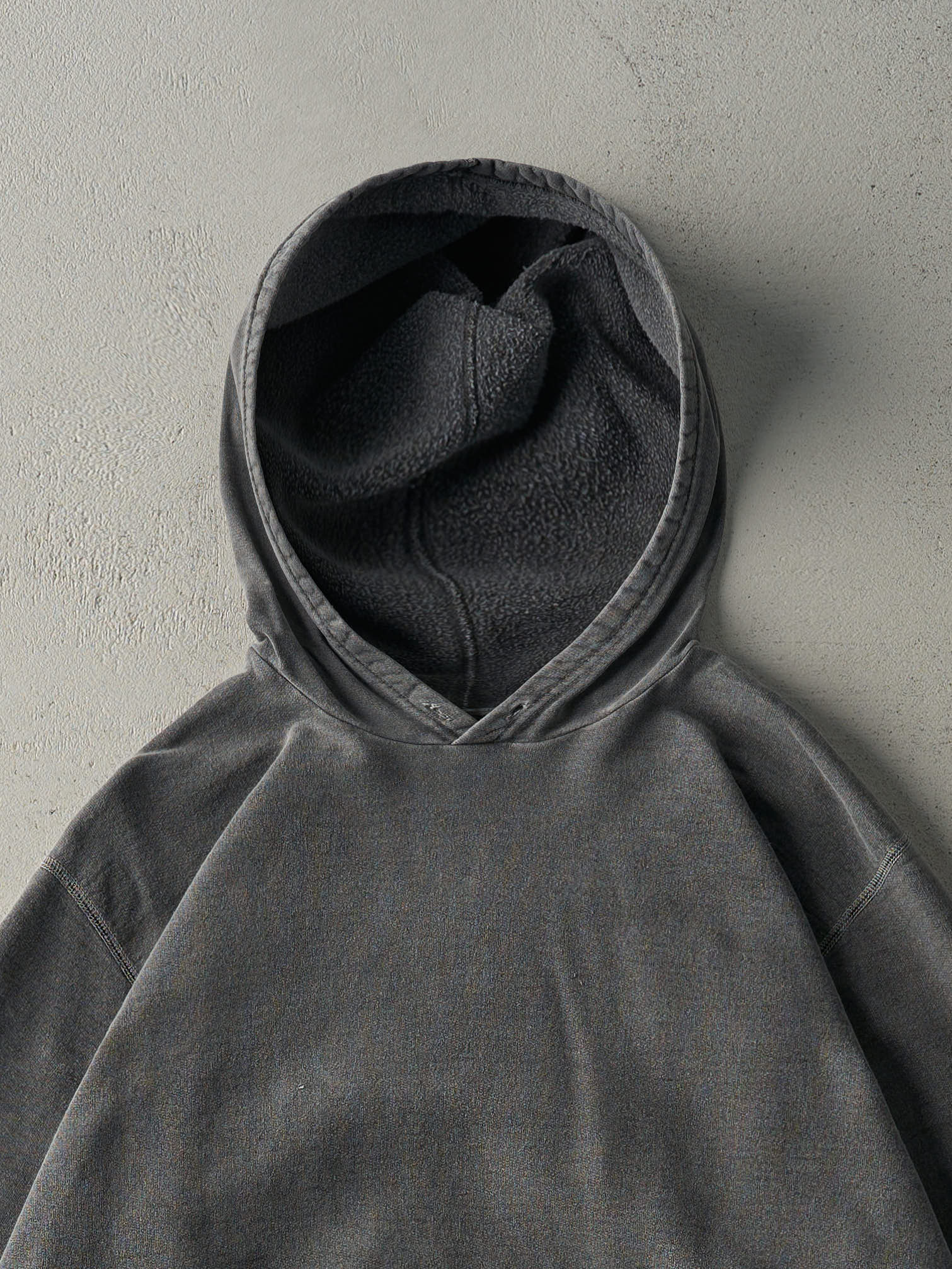 Vintage 90s Charcoal Grey Wind River Embroidered Logo Hoodie (L/XL) - Image 2