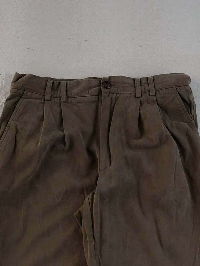 Vintage 90s Dark Brown Holt Renfrew Trousers (32x31) - Image 3