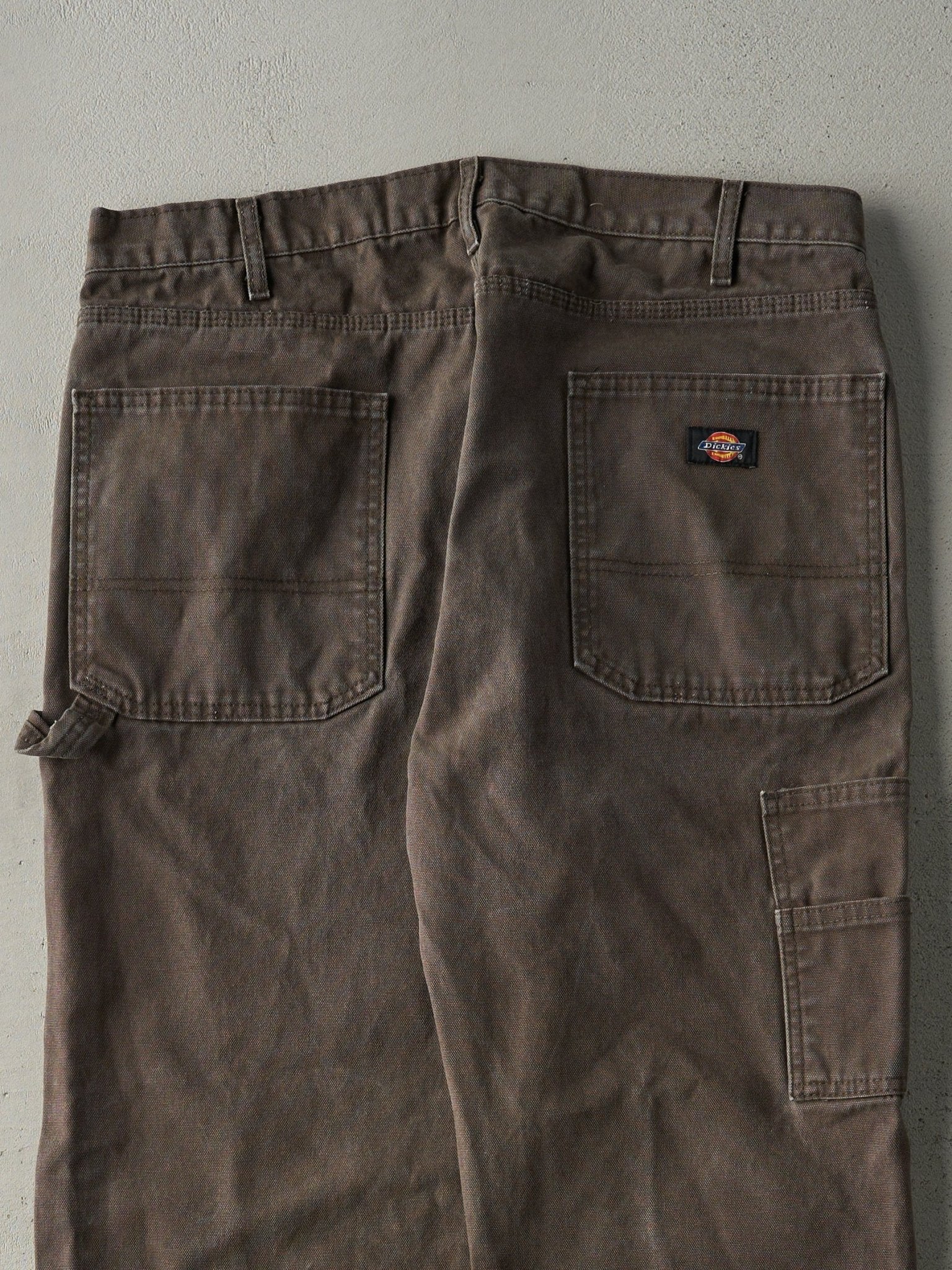 Vintage 90s Dark Green Relaxed Fit Dickies Carpenter Pants (35x30) - Image 5