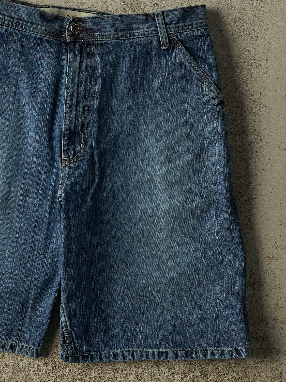 Vintage 90s Dark Wash Arizona Jean Co Carpenter Jorts (35x10) - Image 3
