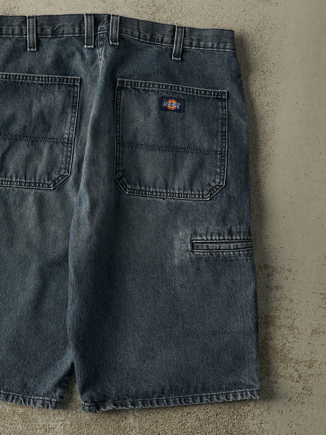 Vintage 90s Dark Wash Dickies Jean Shorts (36x12.5) - Image 5