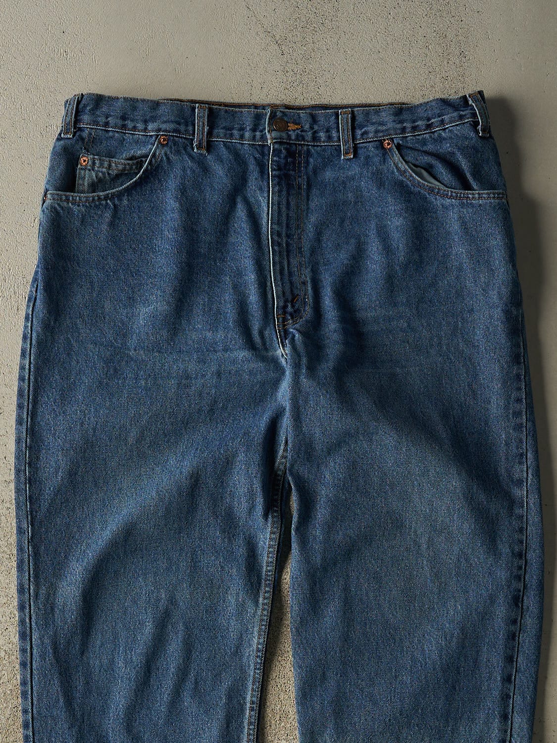 Vintage 80s Dark Wash Levi's Orange Tab Jeans (37x31.5) - Image 3