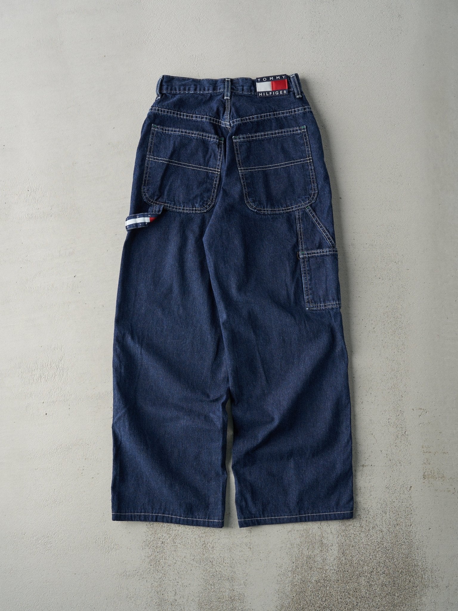 Vintage 90s Dark Wash Tommy Hilfiger Jeans (25x28) - Image 2