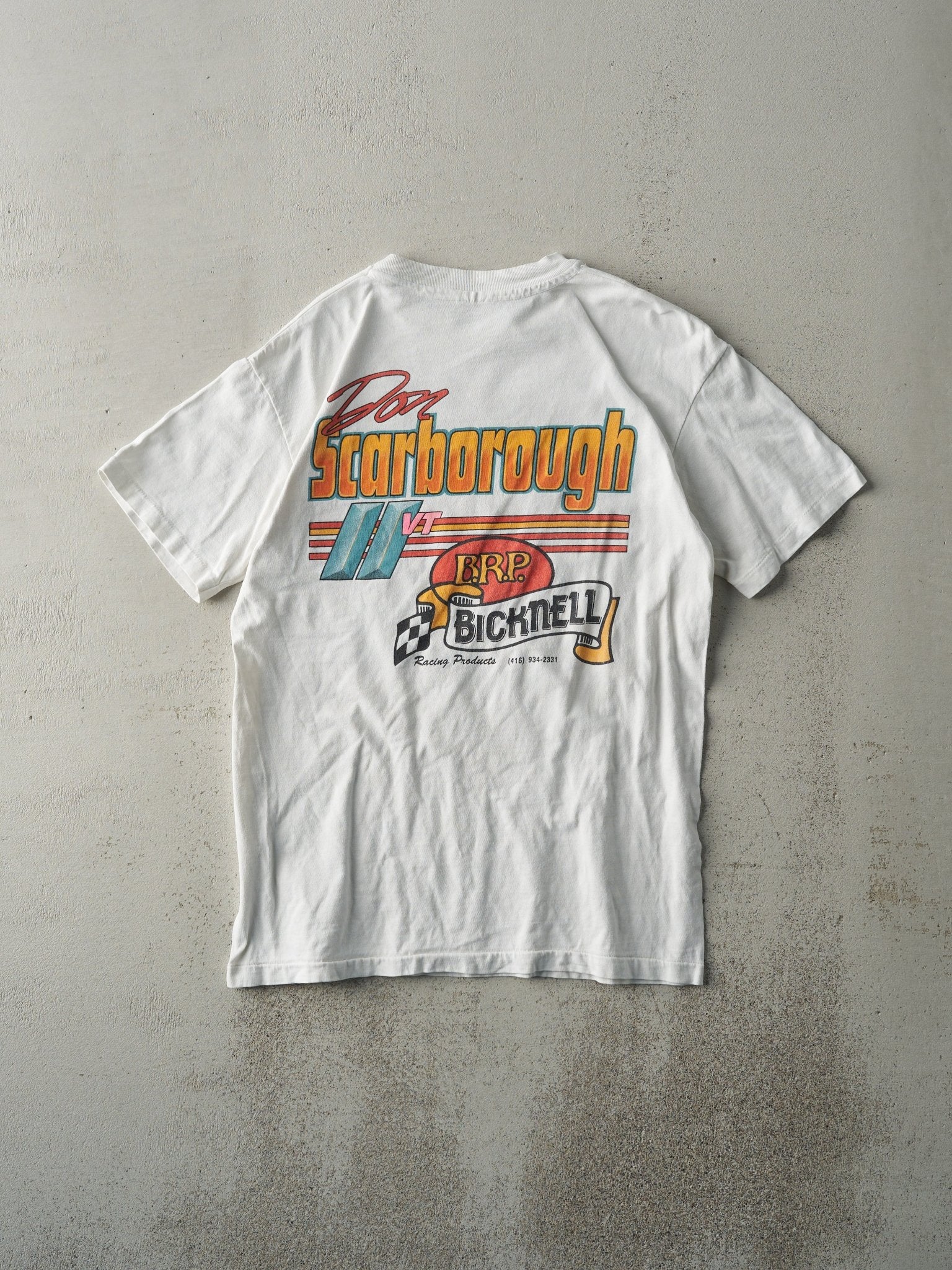 Vintage 90s Don Scarborough Single Stitch Racing Tee (S) - Image 2