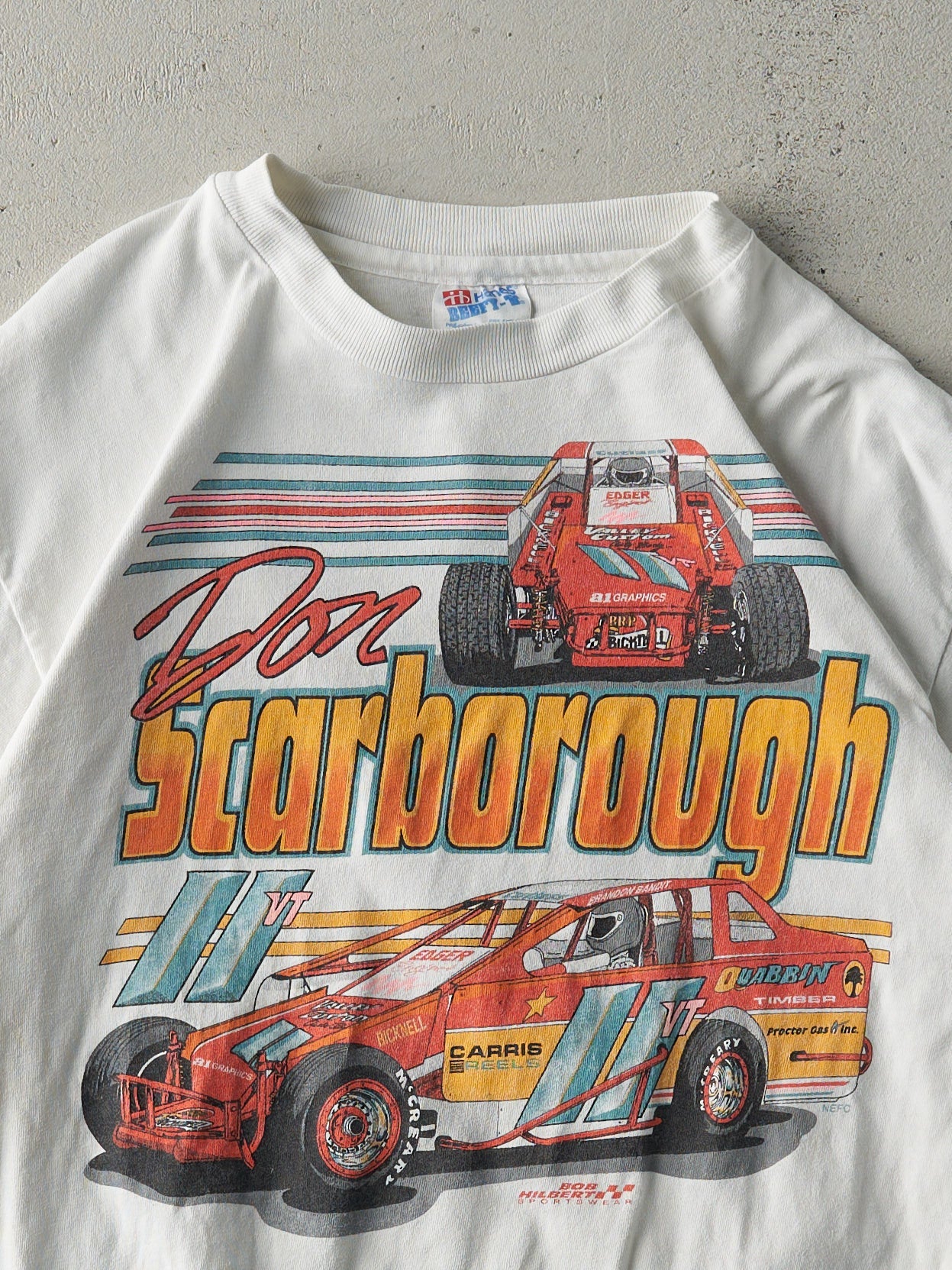 Vintage 90s Don Scarborough Single Stitch Racing Tee (S) - Image 3