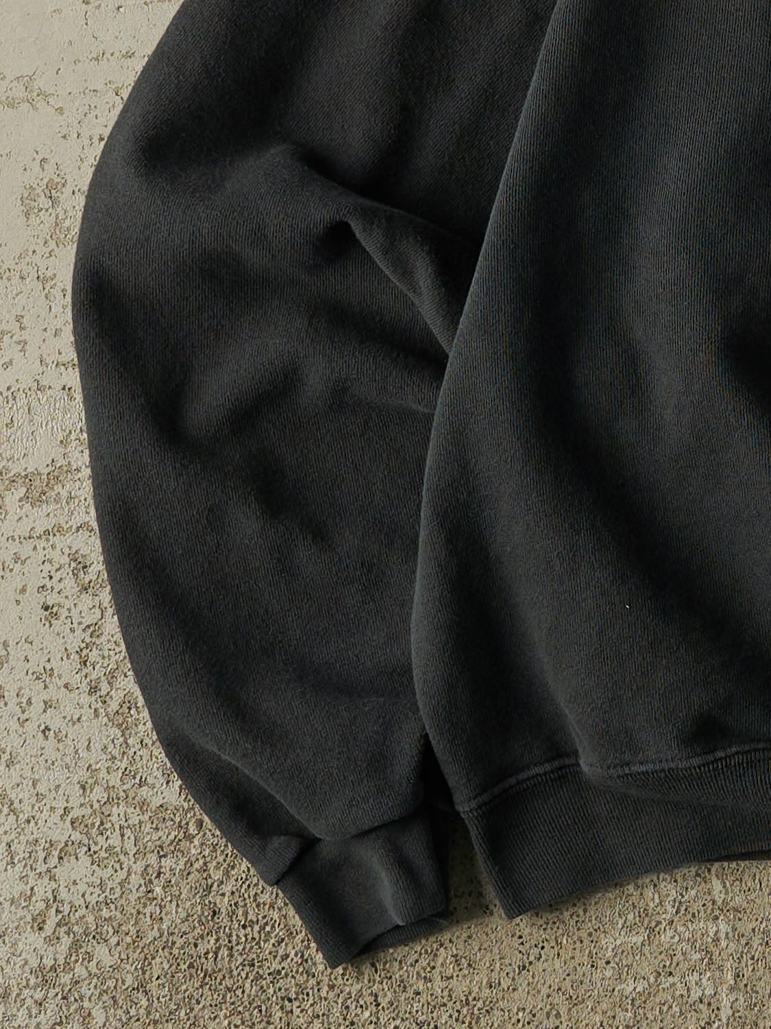 Vintage 90s Faded Black Alaska Embroidered Crewneck (L) - Image 3