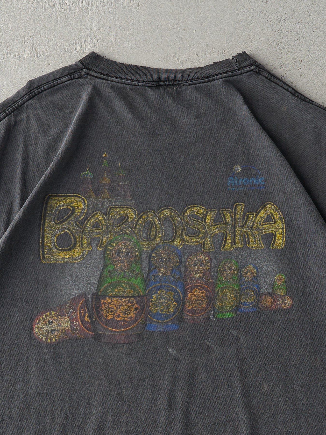 Vintage 90s Faded Black Babooshka Slot Machine Tee (L) - Image 4