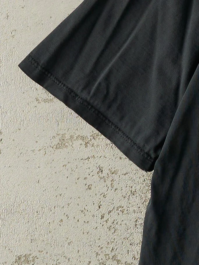 Vintage 90s Faded Black Blank Tee (M) - Image 3