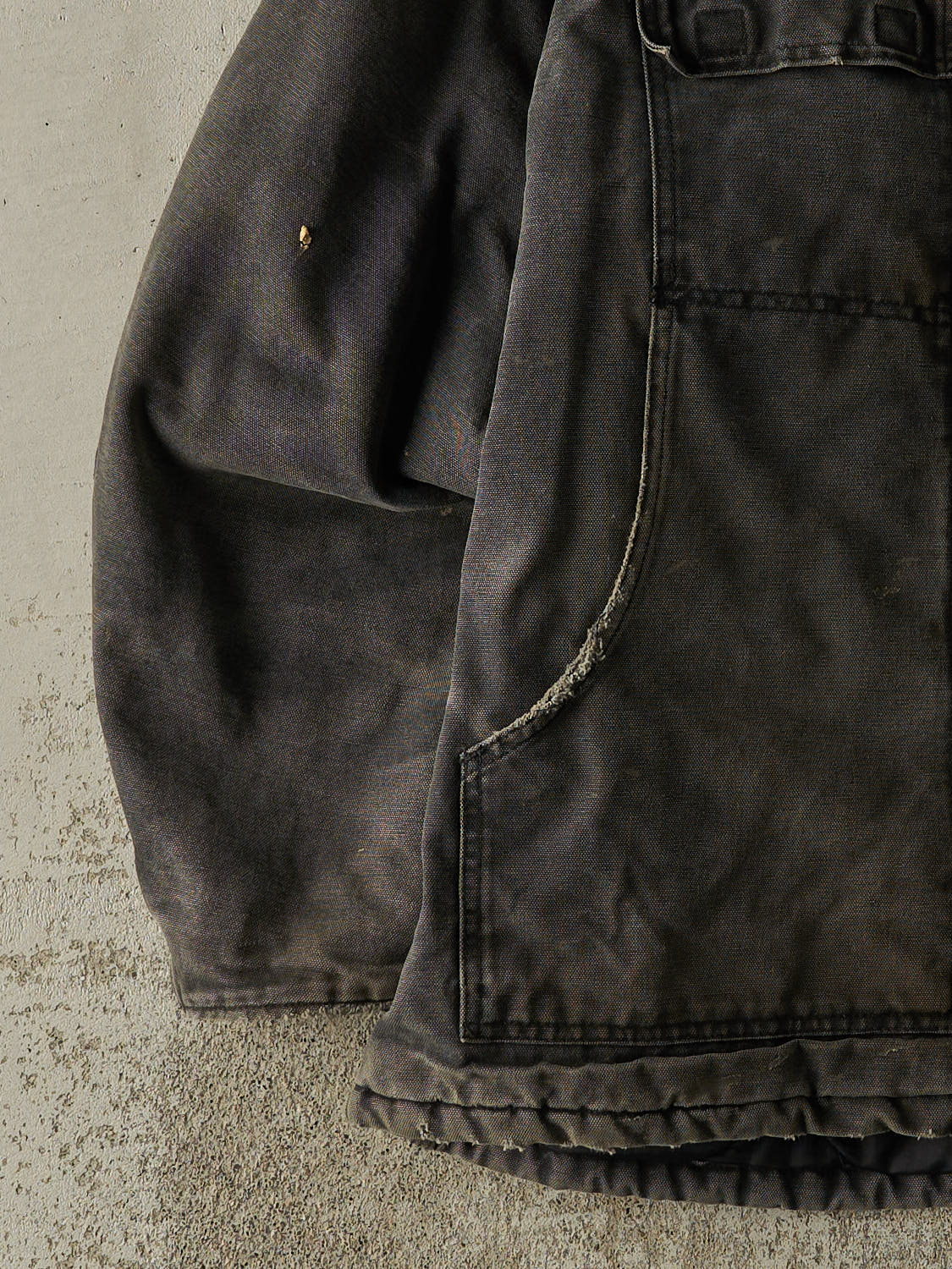 Vintage 90s Faded Black Carhartt Arctic Jacket (XL) - Image 3