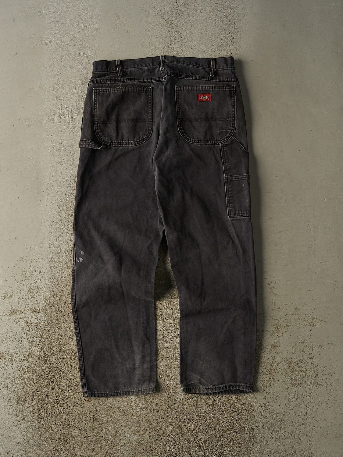 Vintage 90s Faded Black Dickies Carpenter Pants (34x30.5) - Image 3