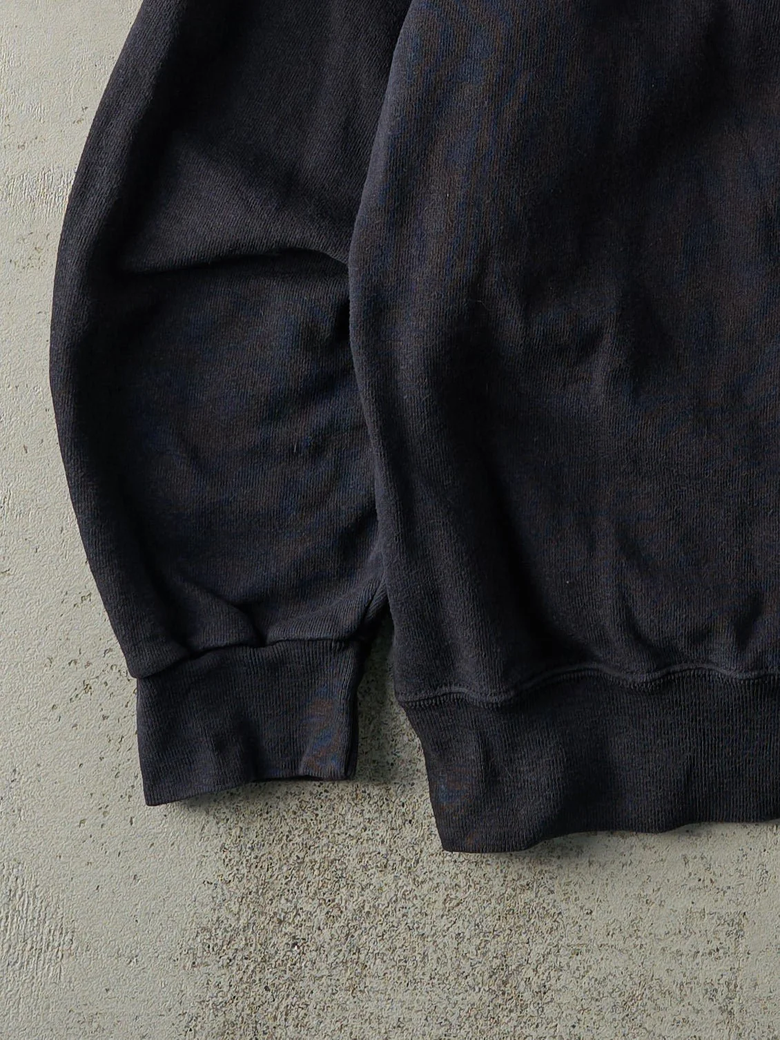 Vintage 90s Faded Black Embroidered Champion Crewneck (L/XL) - Image 3