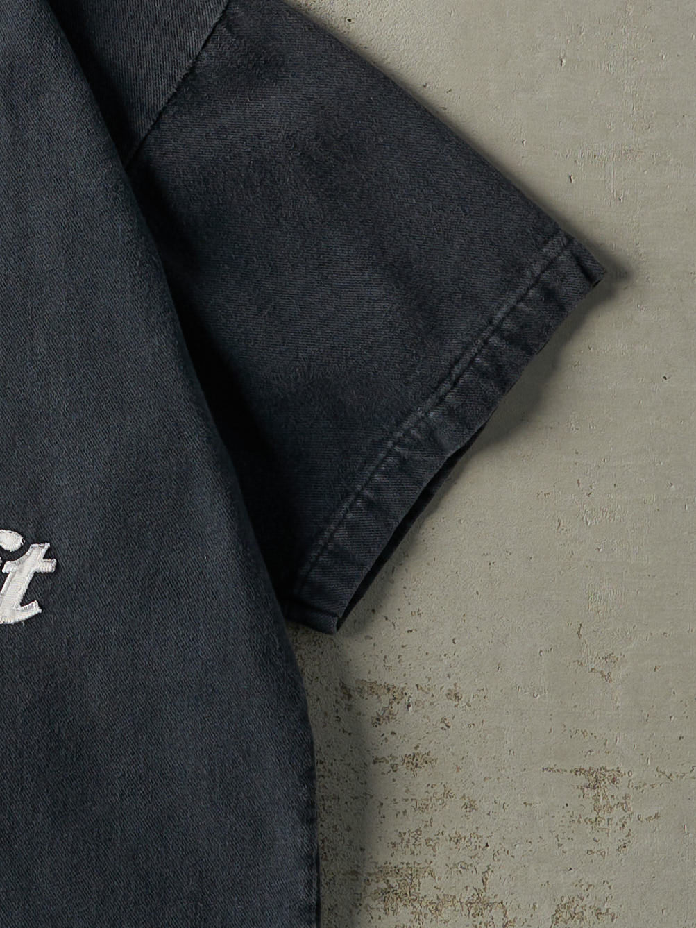 Vintage 90s Faded Black Embroidered Miller Genuine Draft Baseball Jersey (L) - Image 4
