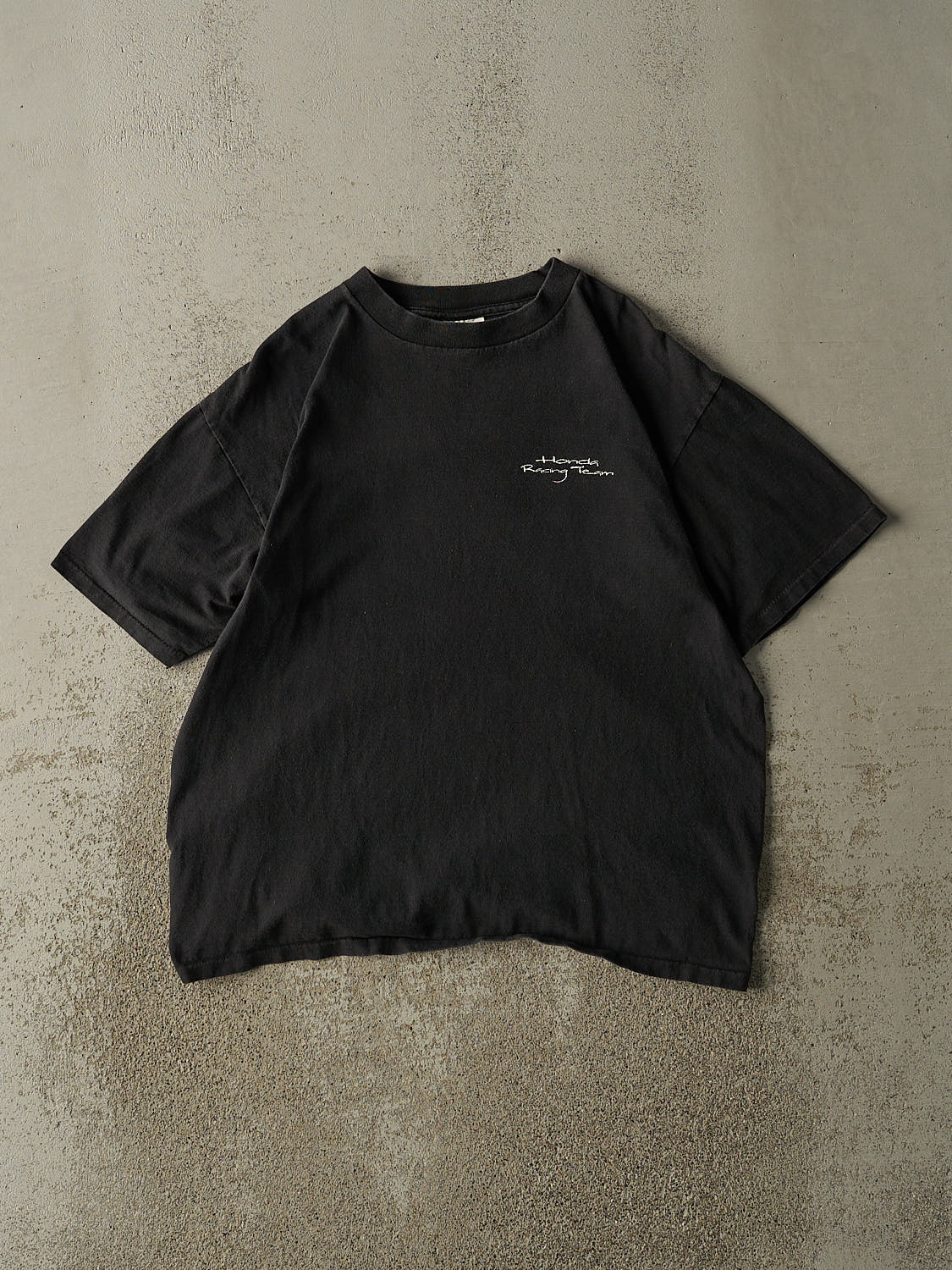 Vintage 90s Faded Black Honda Racing Team Single Stitch Tee (M/L)