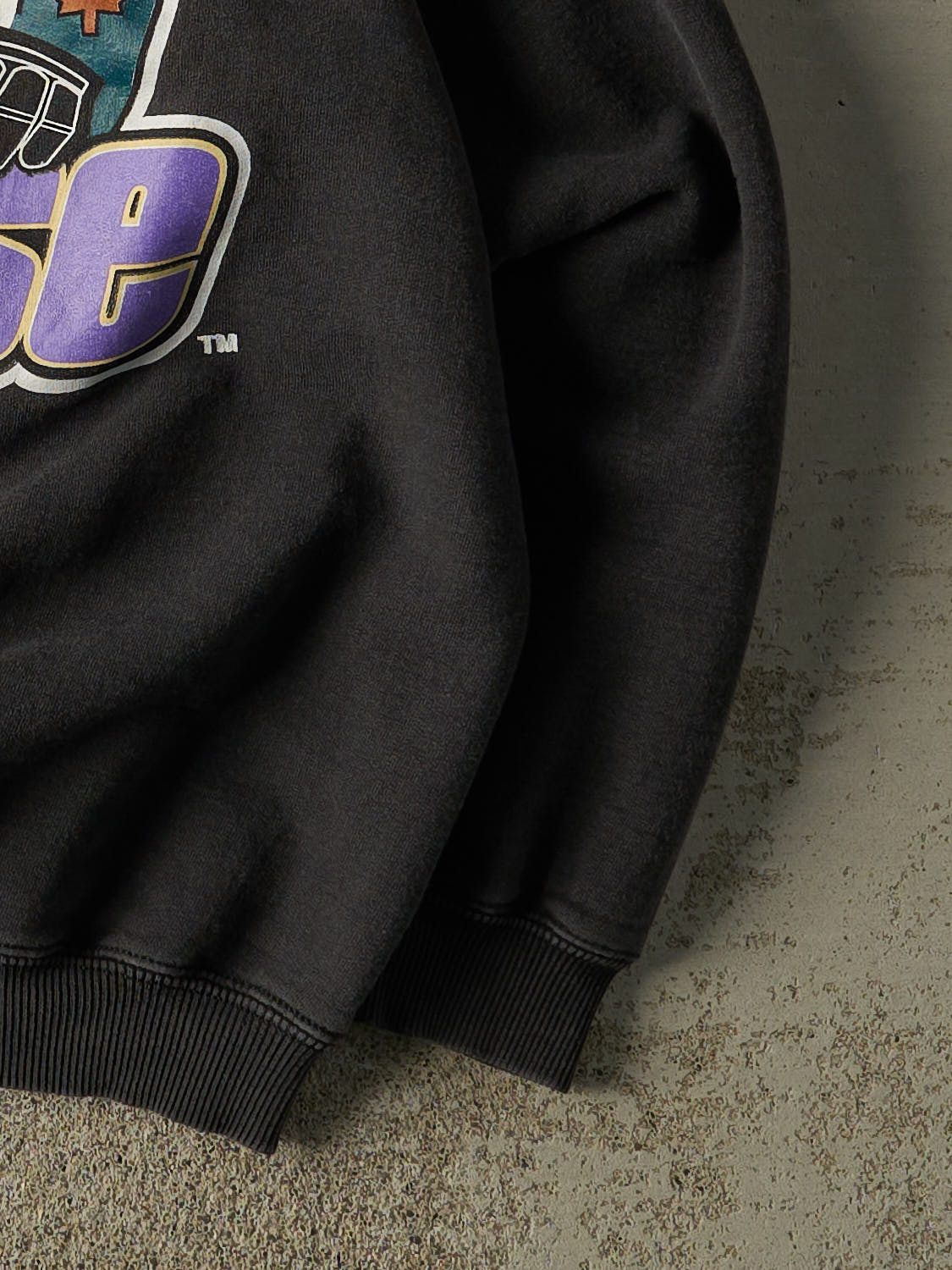 Vintage 90s Faded Black Manitoba Moose Crewneck (M/L) - Image 4