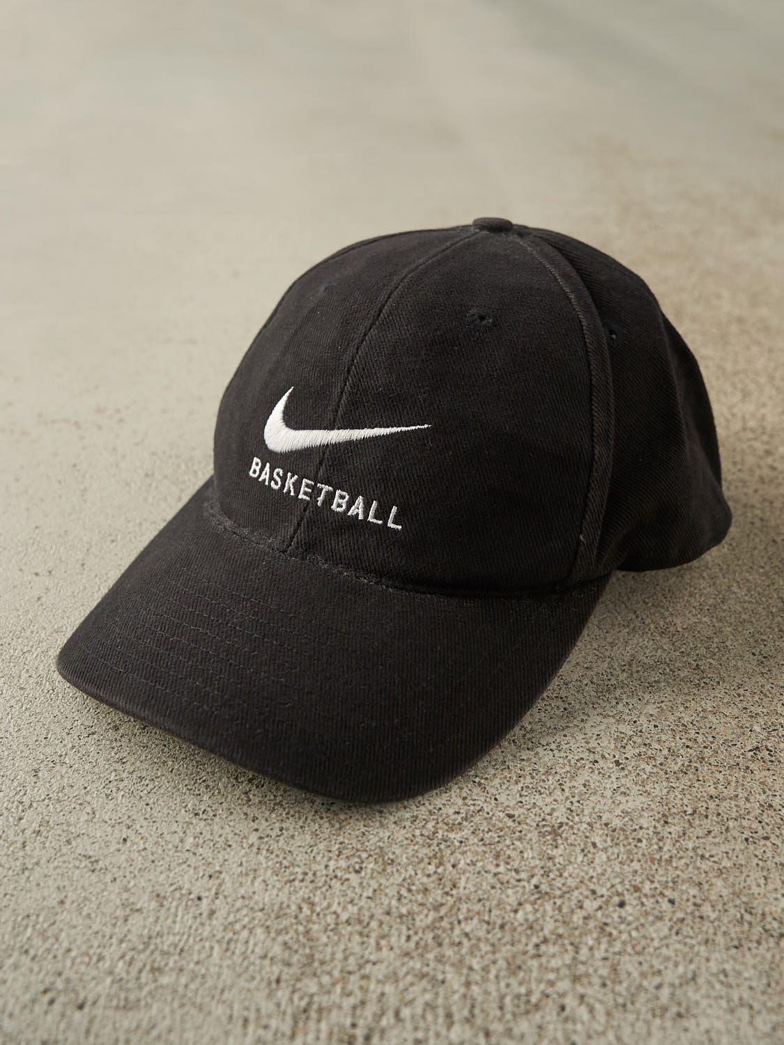 Vintage 90s Faded Black Nike Basketball Snapback (O/S) - Image 2